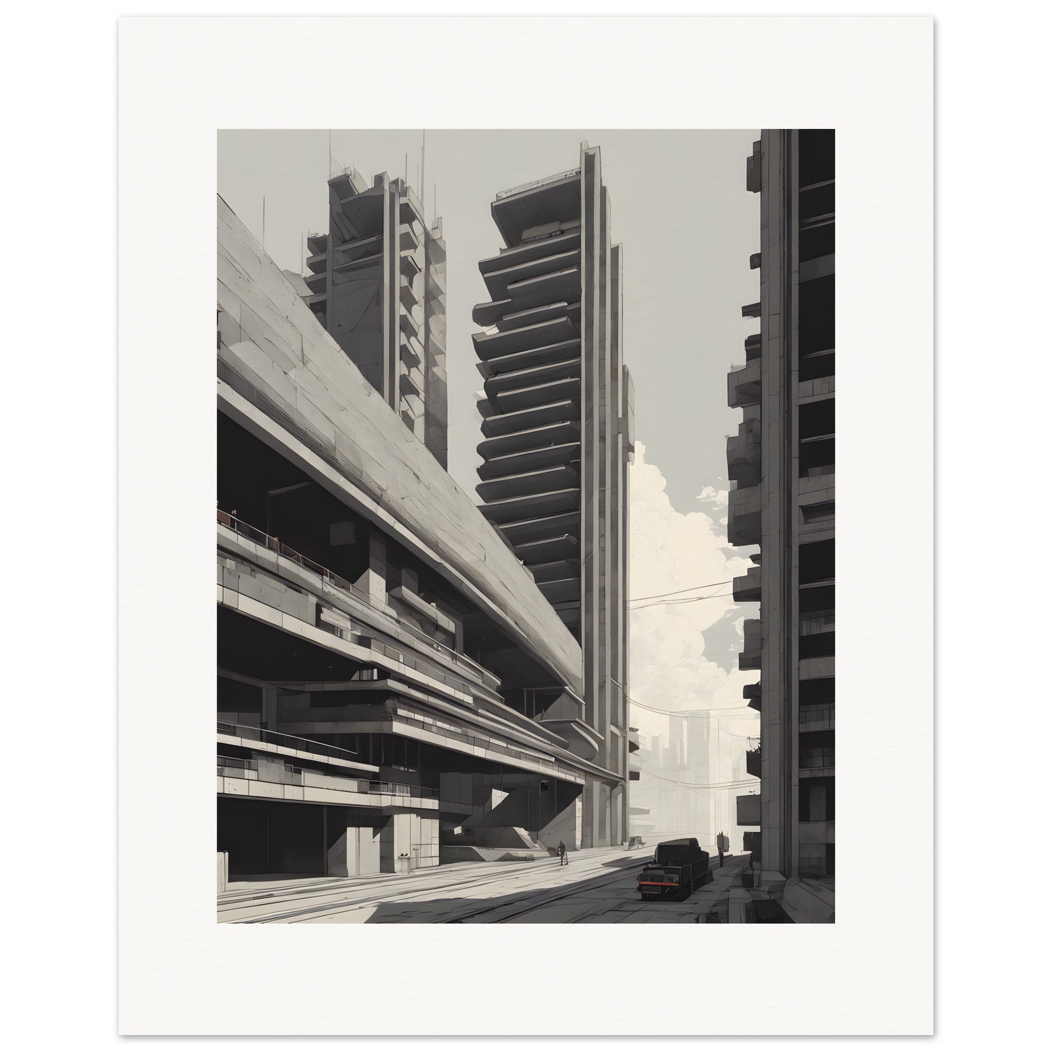 Lo-fi, architettura brutalista - Poster