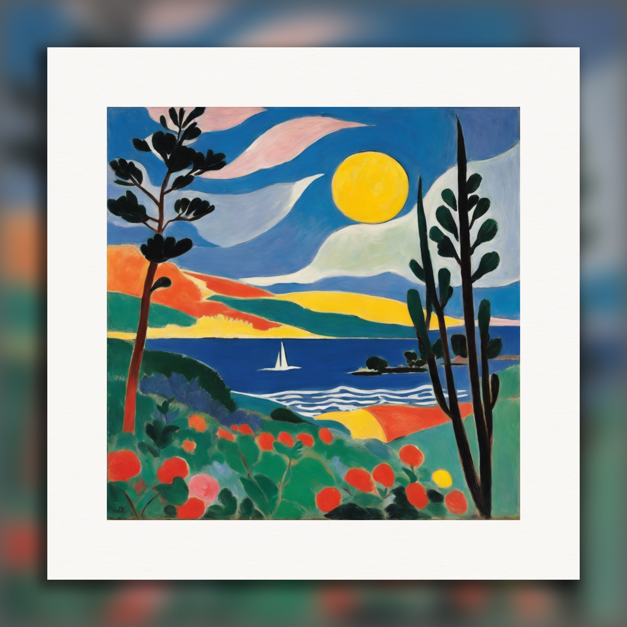 Forme espressive e astratte, sensibilità decorativa, Luna - Poster