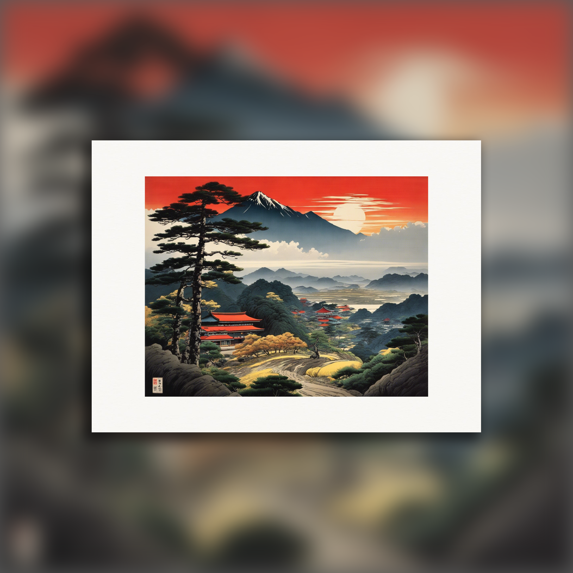Paesaggio giapponese - Poster