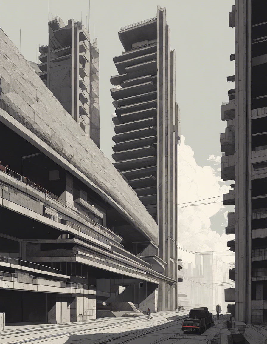 Lo-fi, architettura brutalista - Poster