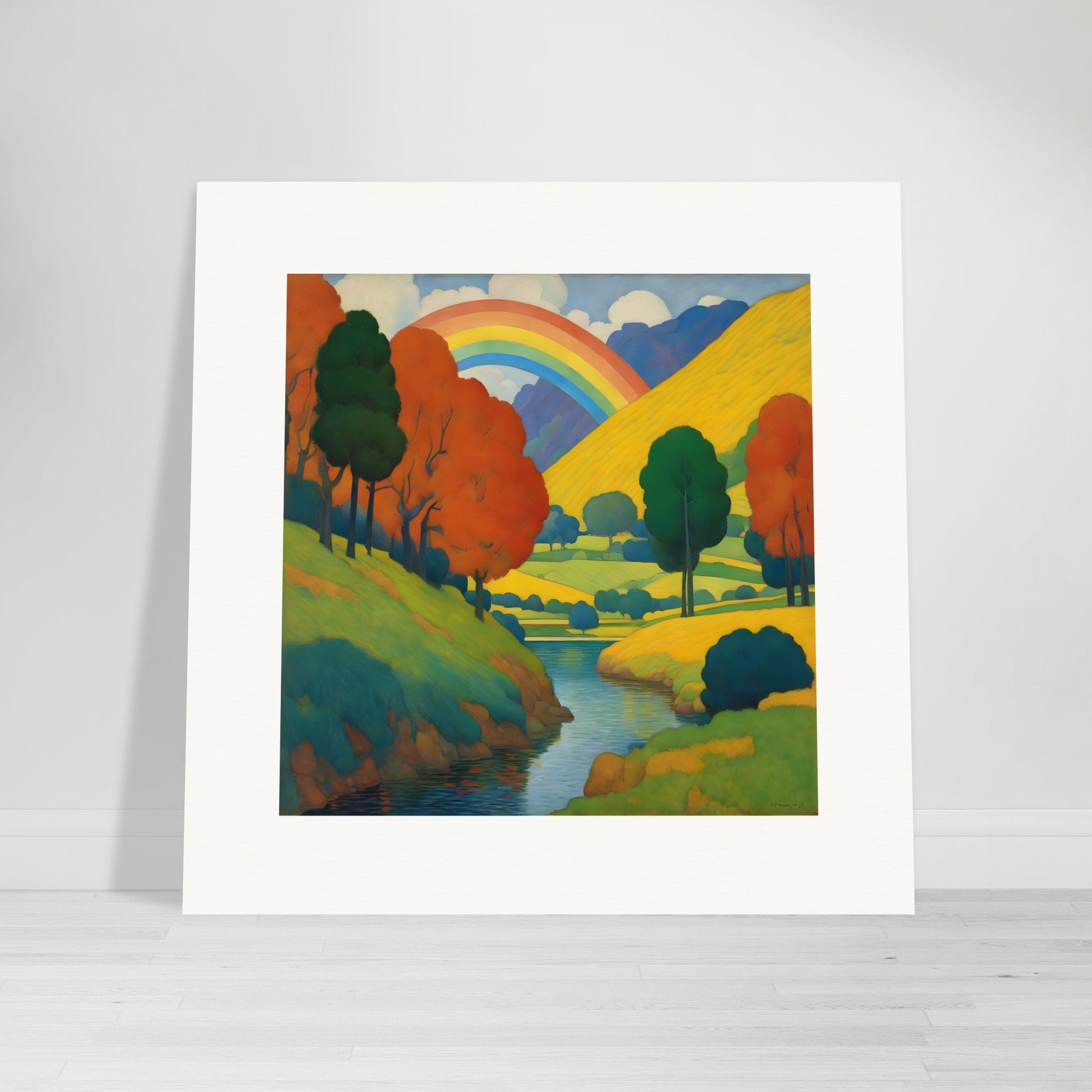 Simbolismo con colori vivaci e forme semplificate, Arcobaleno - Poster