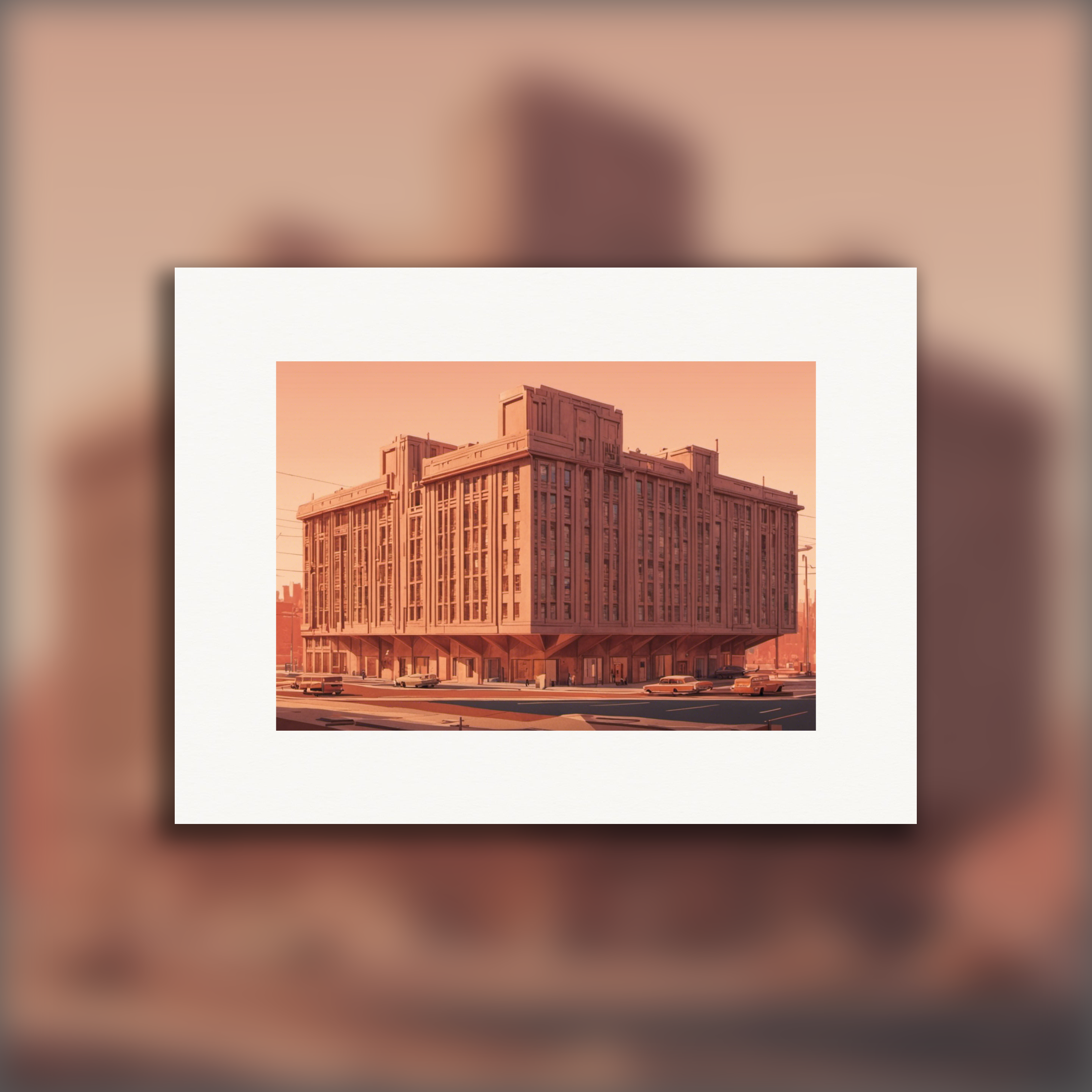 Architettura brutalista edificio - Poster