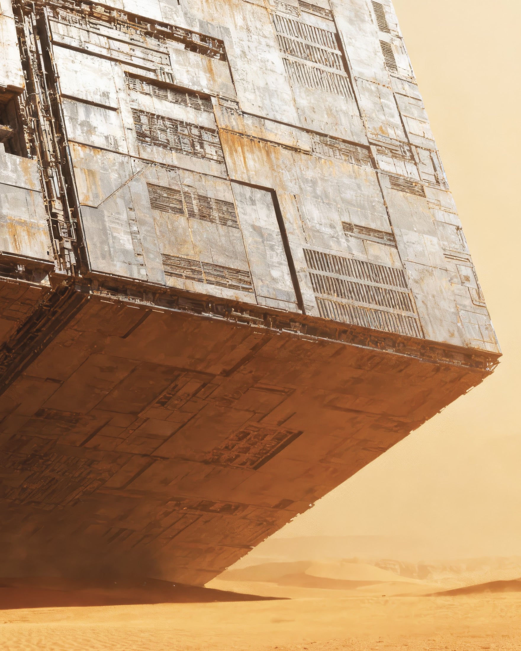 Struttura Massiccia nel Deserto - Poster Dune, Stampe d'Arte Sci-Fi sulla Sabbia