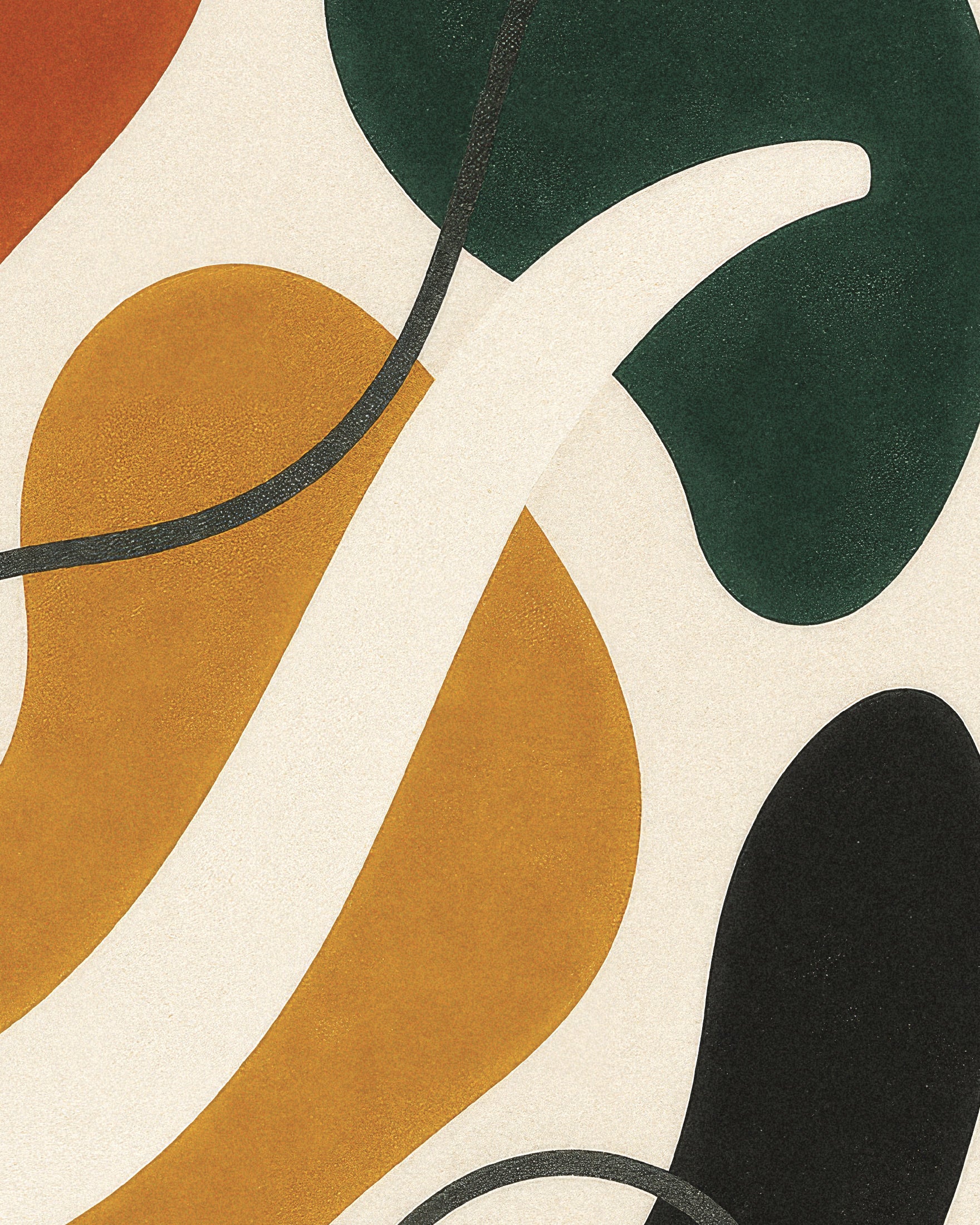 Inflections 02 – poster astratto colorato con forme organiche