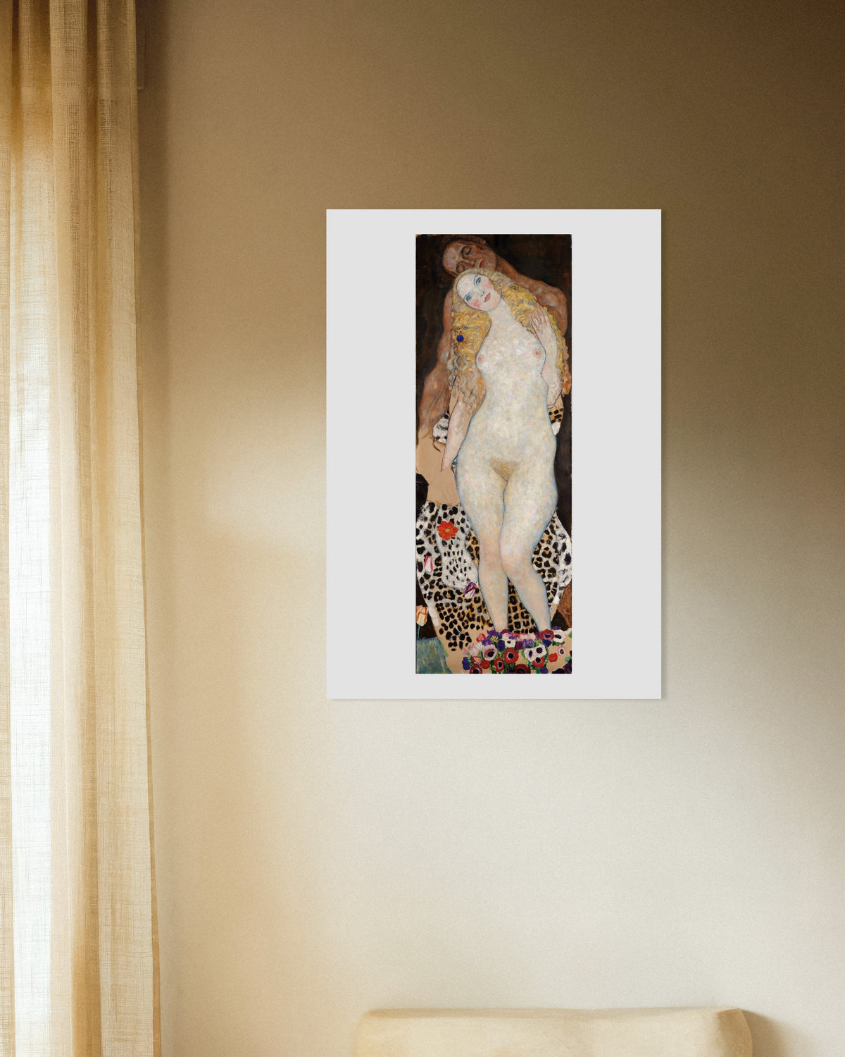 Poster Adamo ed Eva (1917–1918) di Gustav Klimt