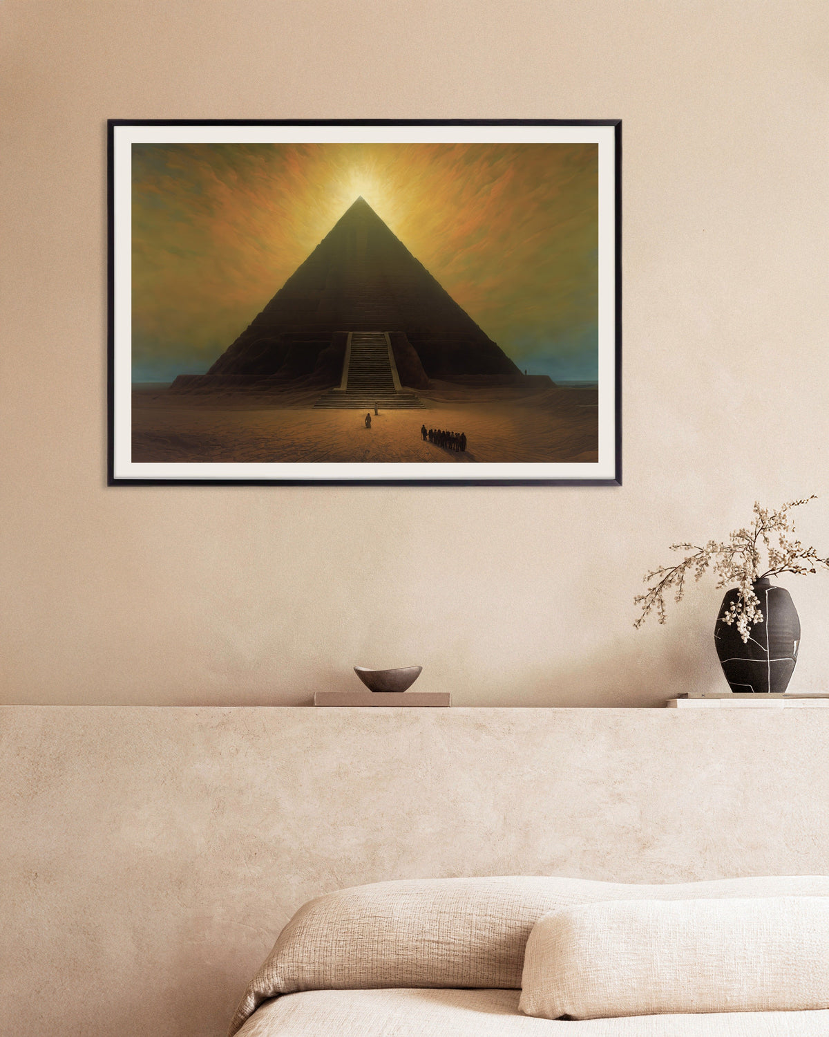 Poster di Suggestivo, oscuro e mistico, la Grande Piramide, poster con cornice in metallo