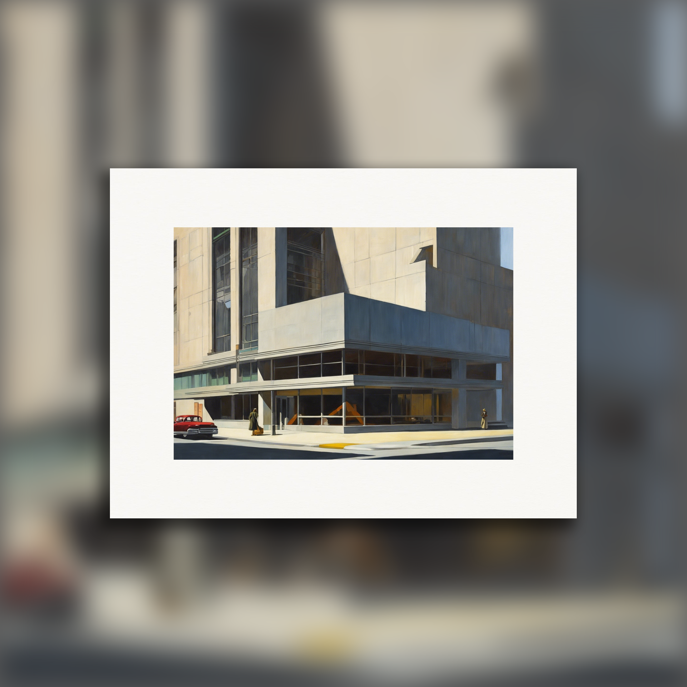 Pittura realistica americana del XX secolo, architettura brutalista - Poster