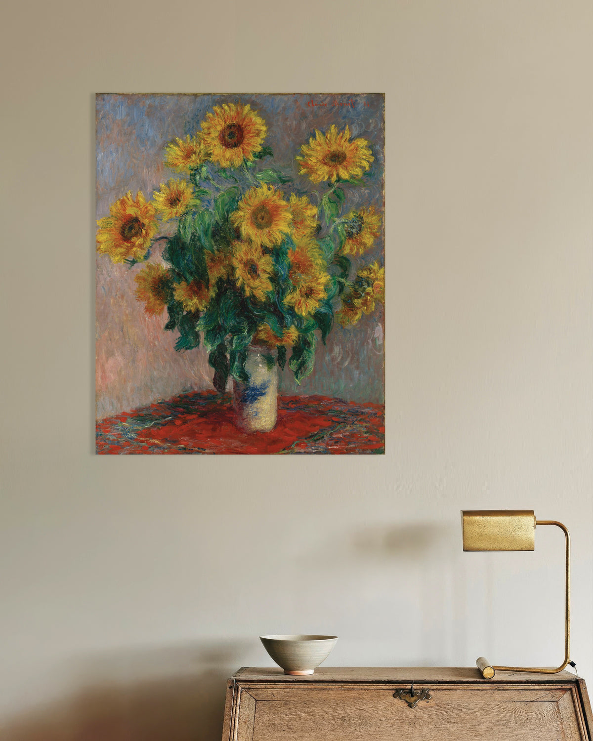Poster Bouquet di girasoli (1881) di Claude Monet