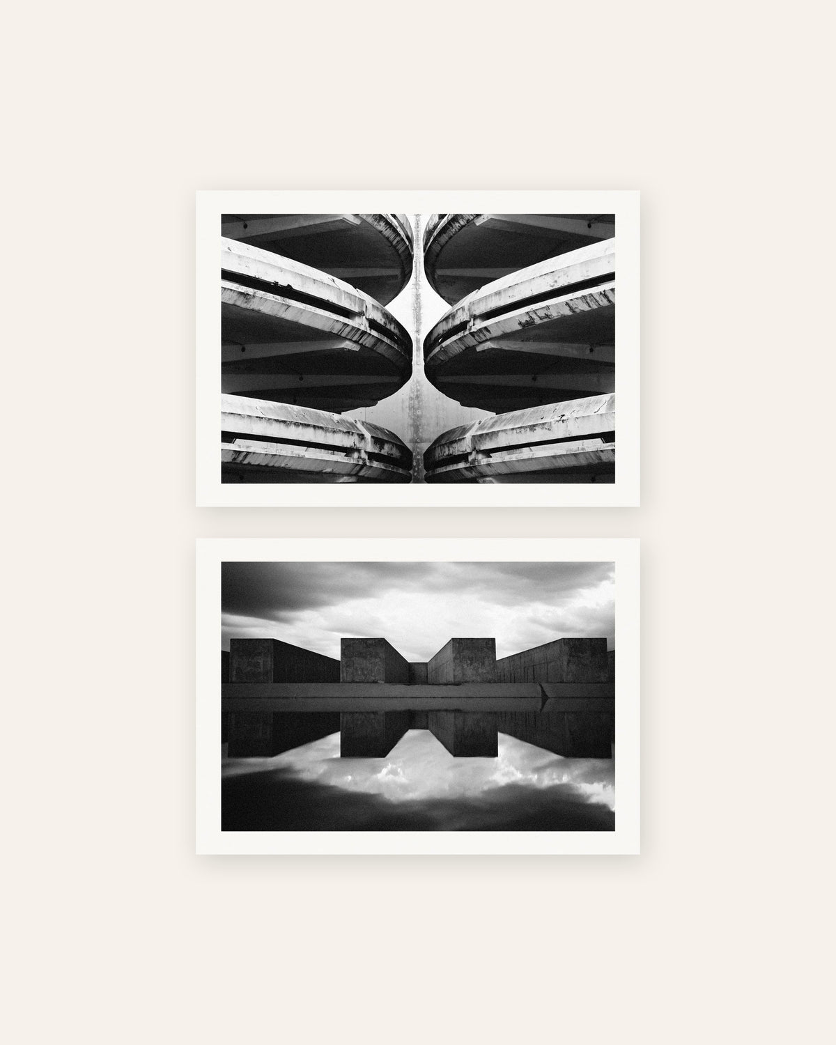 Poster brutalisti, set da 2: simmetria, senza cornice
