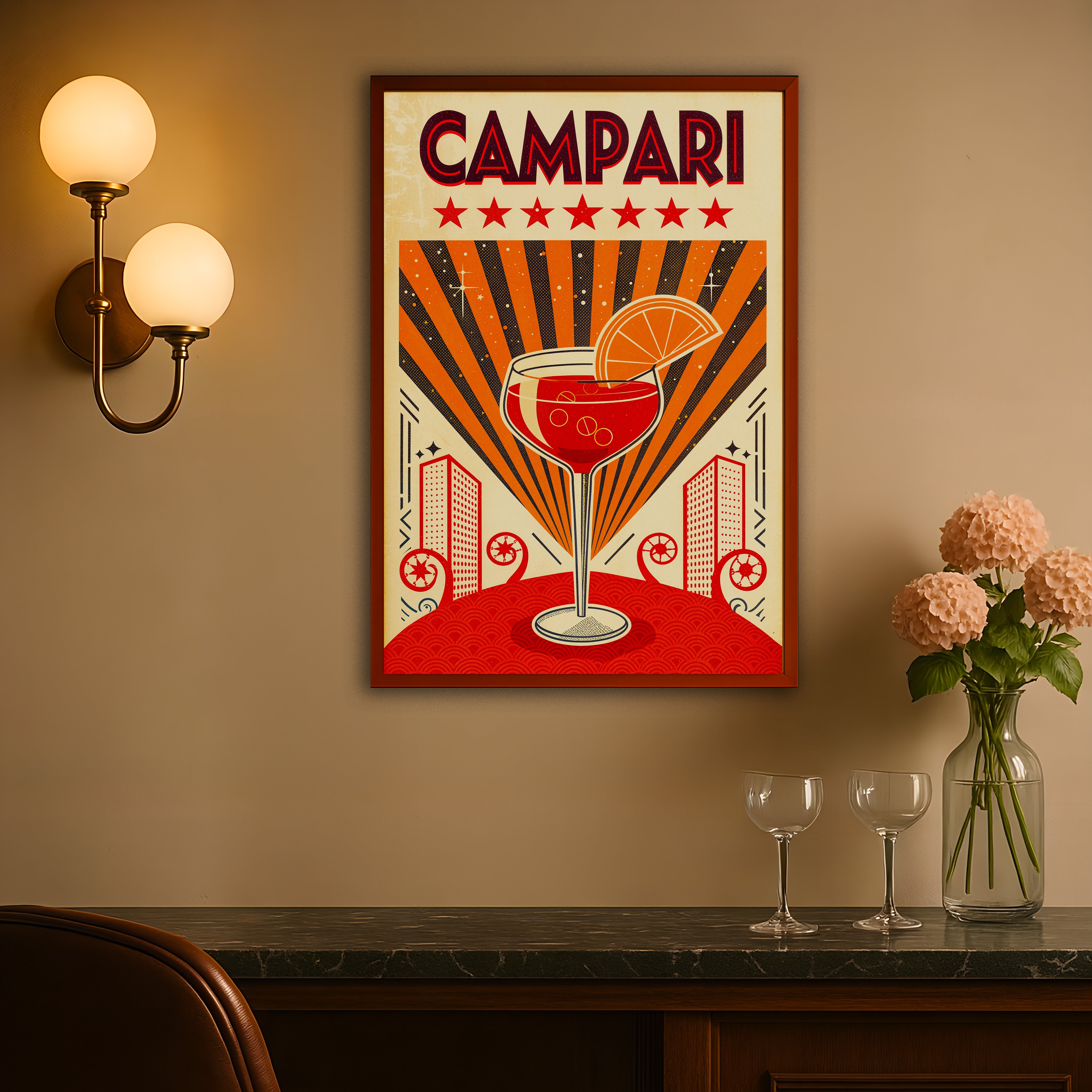 Campari Cocktail - Stampe Aperitivo Retrò