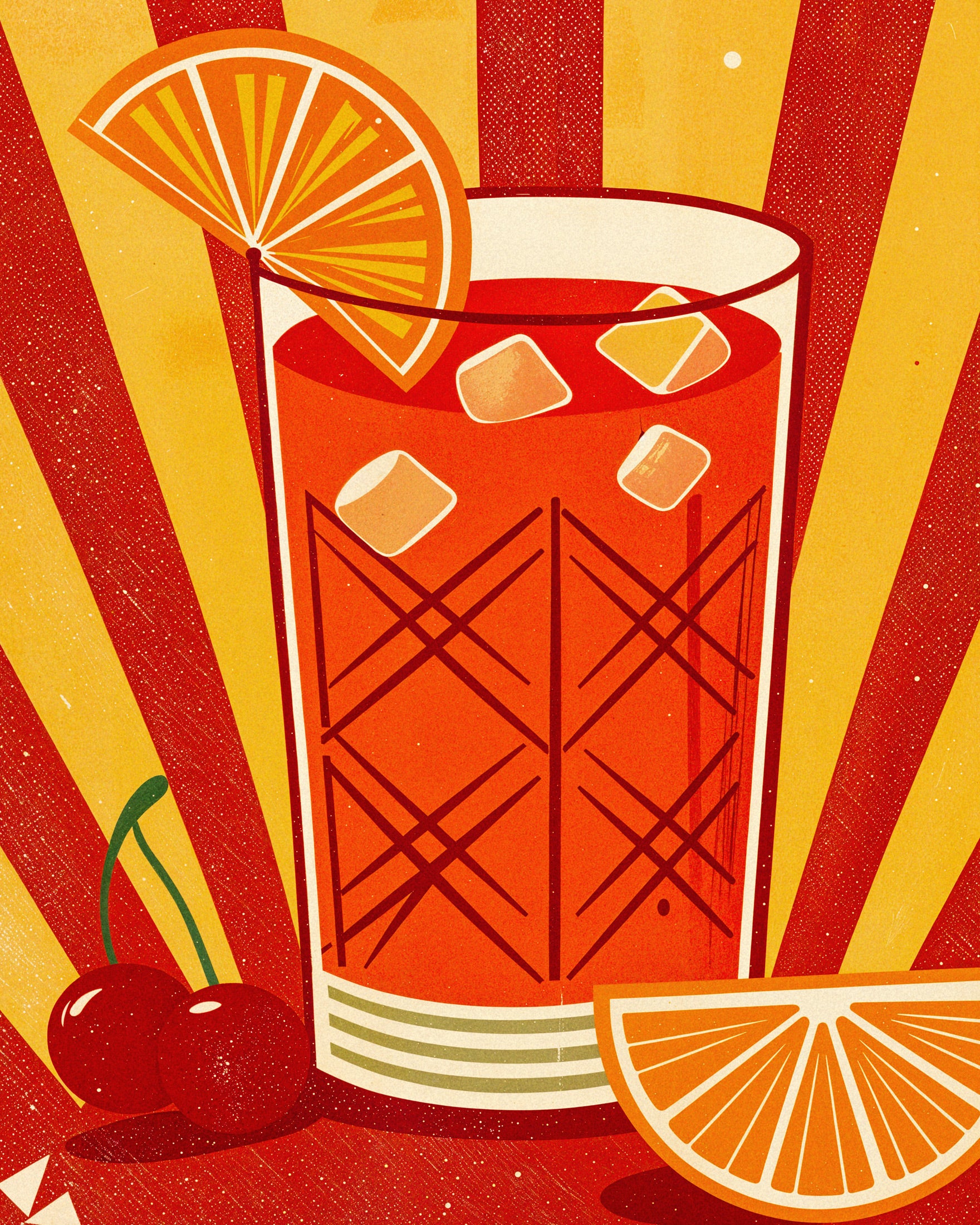 Poster Campari Cocktail - Aperitivo Italiano Retrò