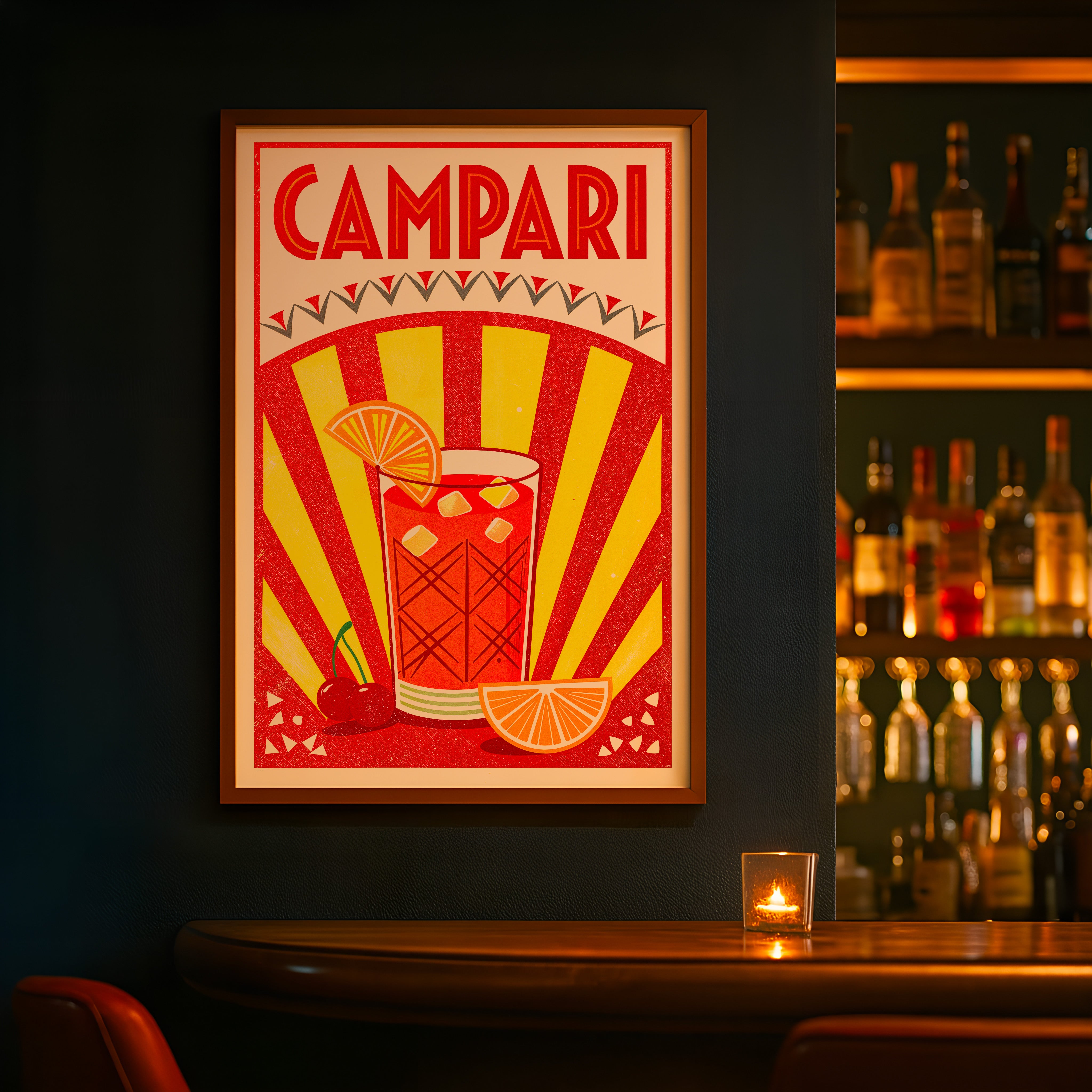 Poster Campari Cocktail - Aperitivo Italiano Retrò
