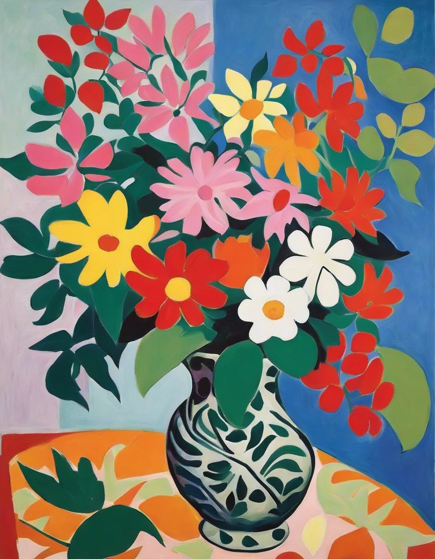 Forme espressive e astratte, sensibilità decorativa, Fiori - Poster
