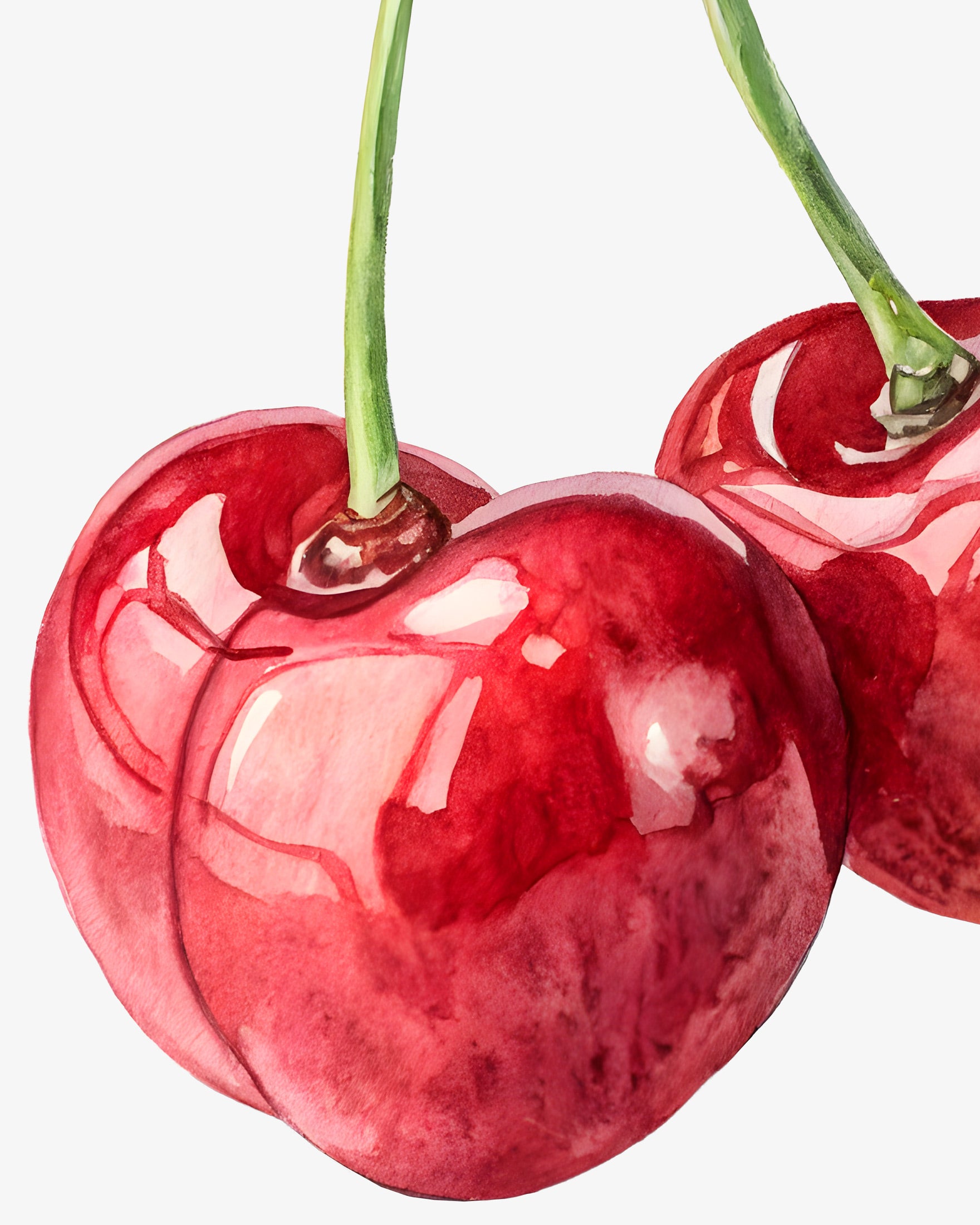 Stampe di Ciliegie ad Acquerello – Poster Decorativo da Parete Frutta