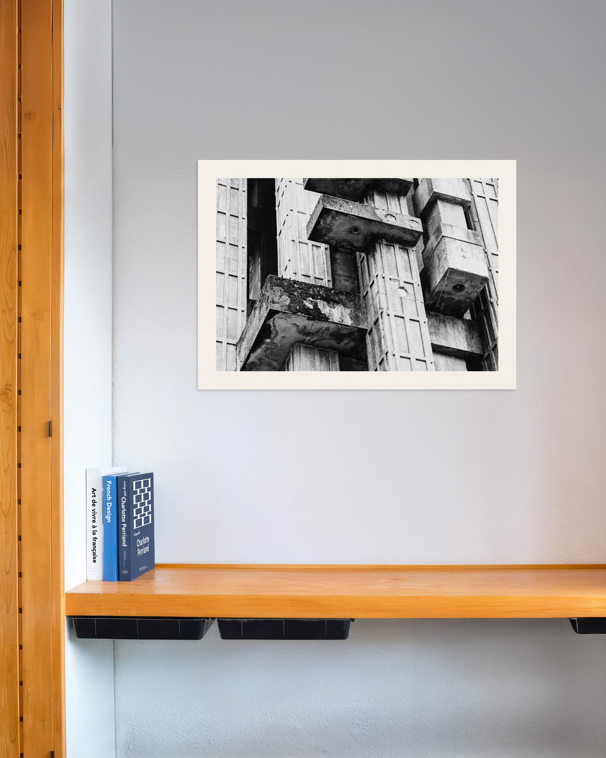 Poster «Primo piano di blocchi di cemento invecchiati»