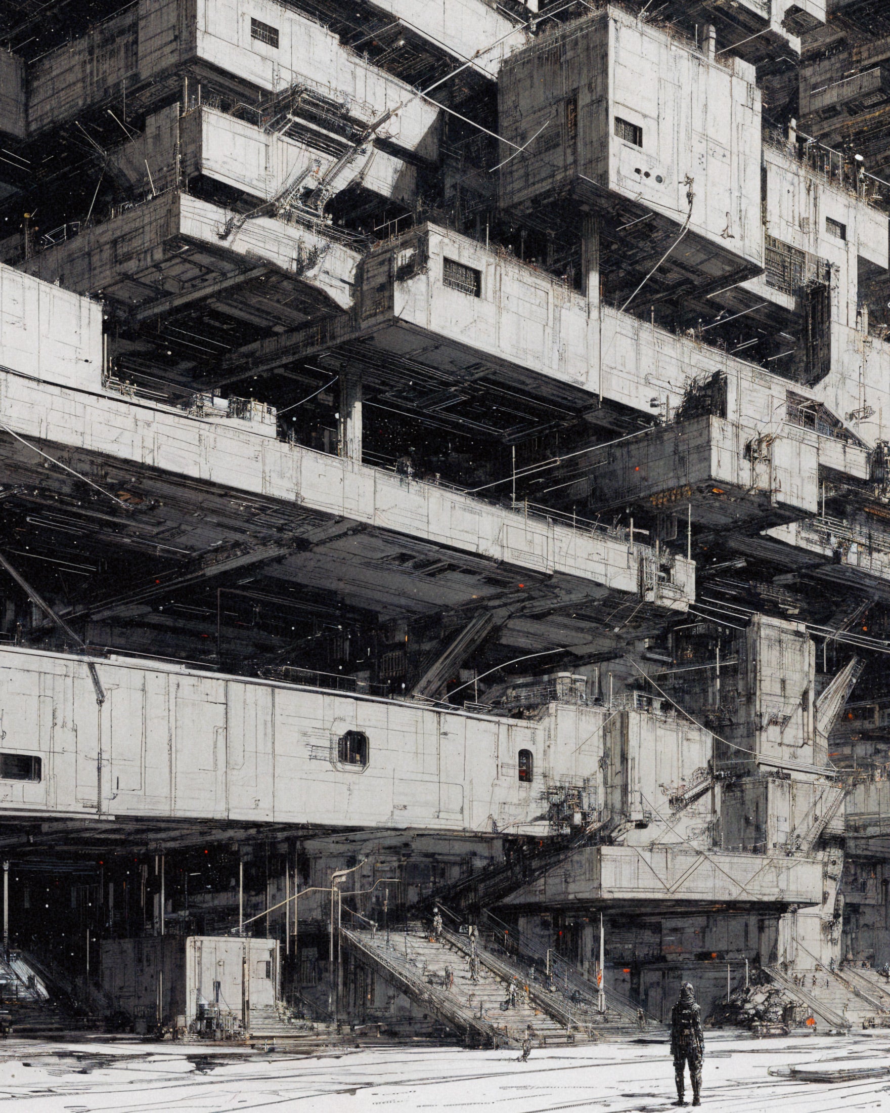 Architettura brutalista, città cibernetica - Poster