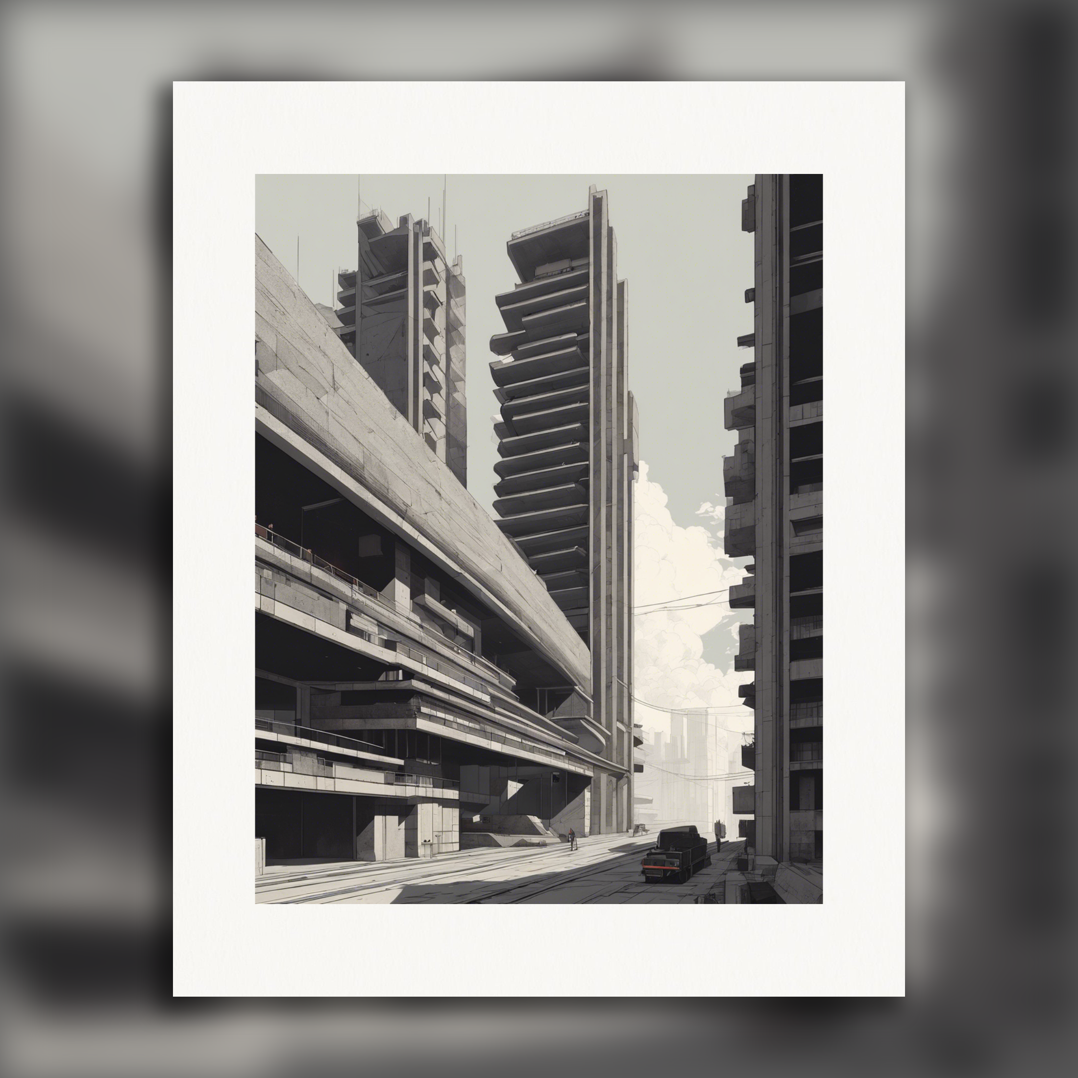 Lo-fi, architettura brutalista - Poster