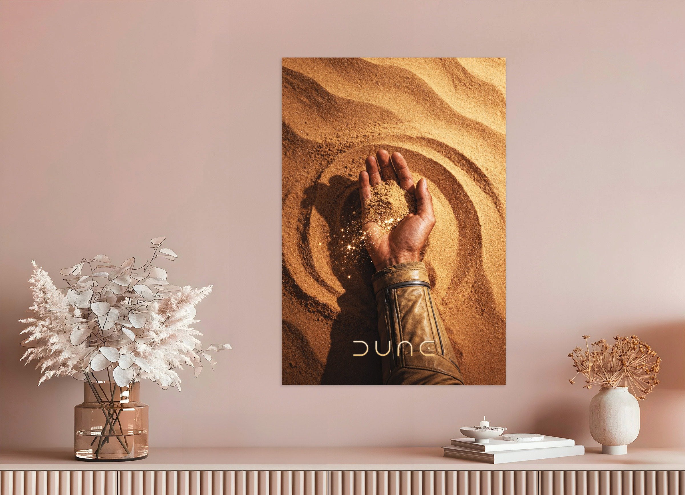 Poster Mano del Deserto, Dune, Stampe d'Arte Sci-Fi sulla Sabbia