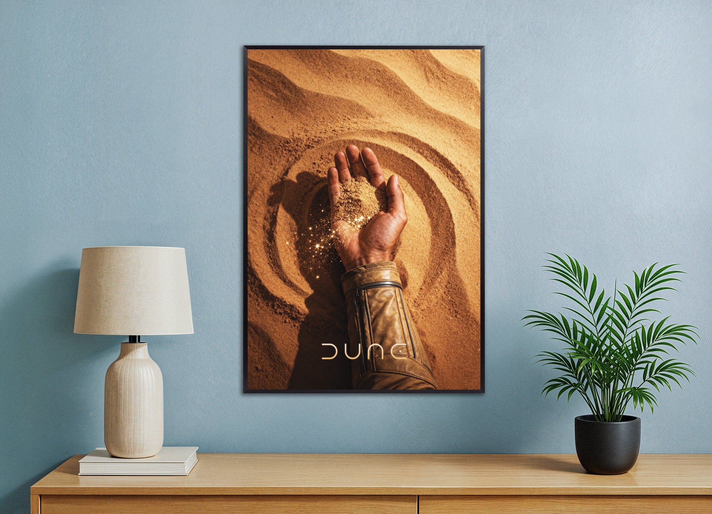 Poster Mano del Deserto, Dune, Stampe d'Arte Sci-Fi sulla Sabbia