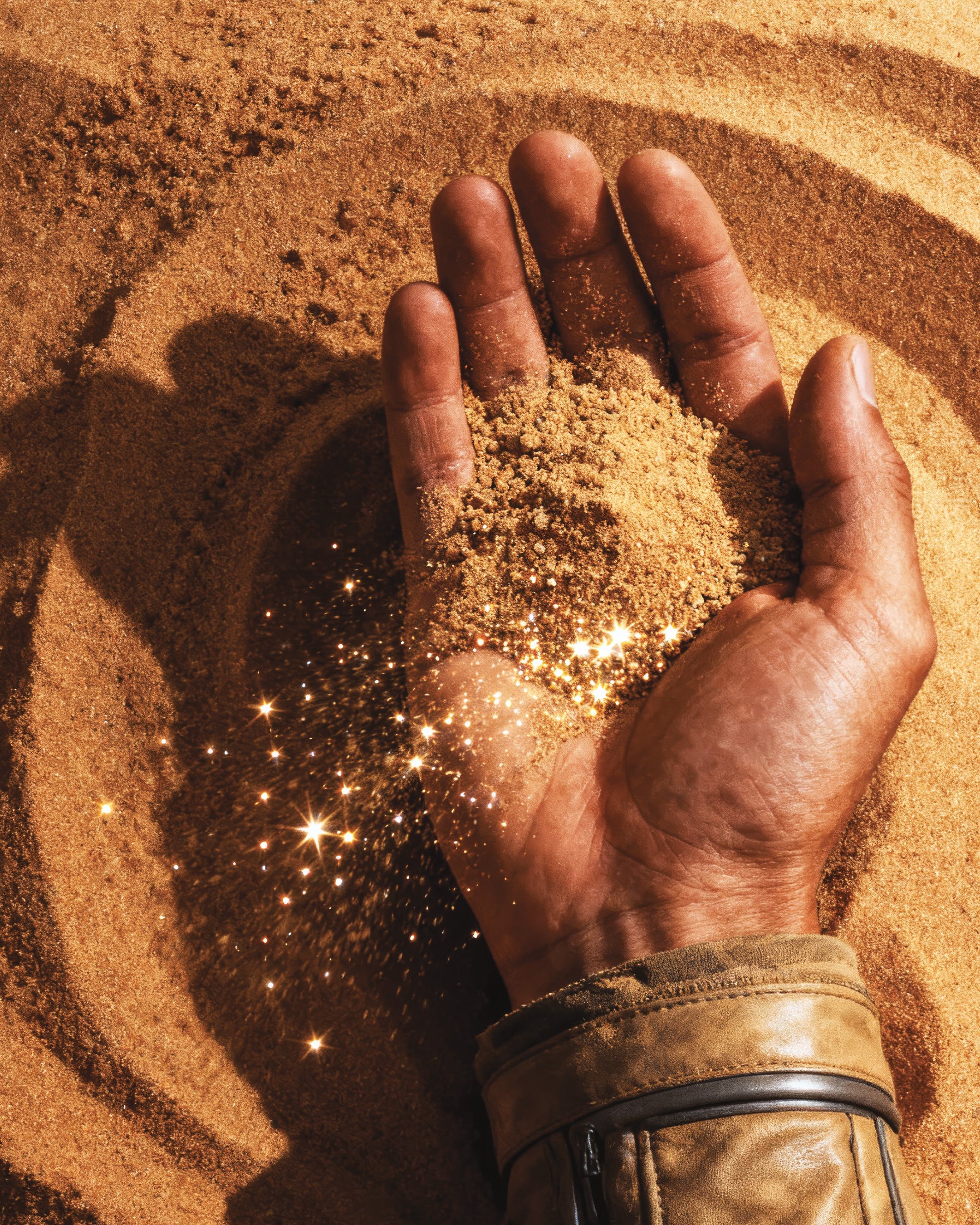 Poster Mano del Deserto, Dune, Stampe d'Arte Sci-Fi sulla Sabbia