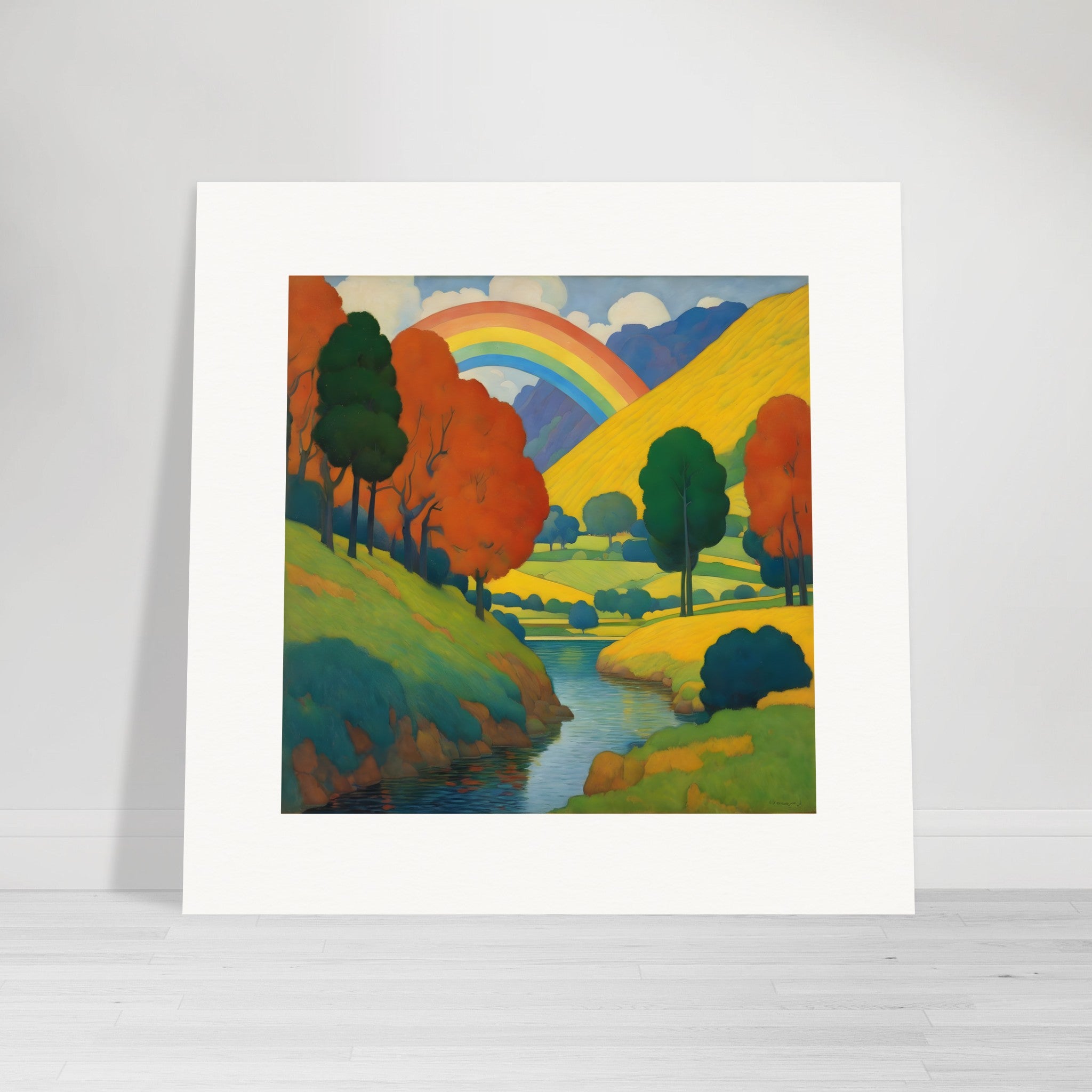 Simbolismo con colori vivaci e forme semplificate, Arcobaleno - Poster