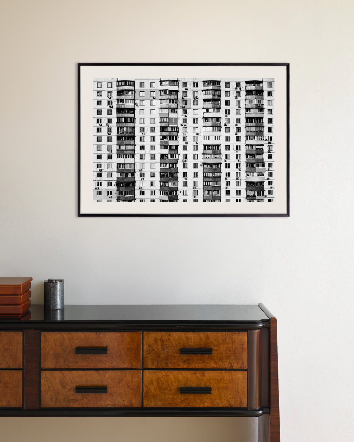 Poster «Condominio senza fine», con cornice in metallo