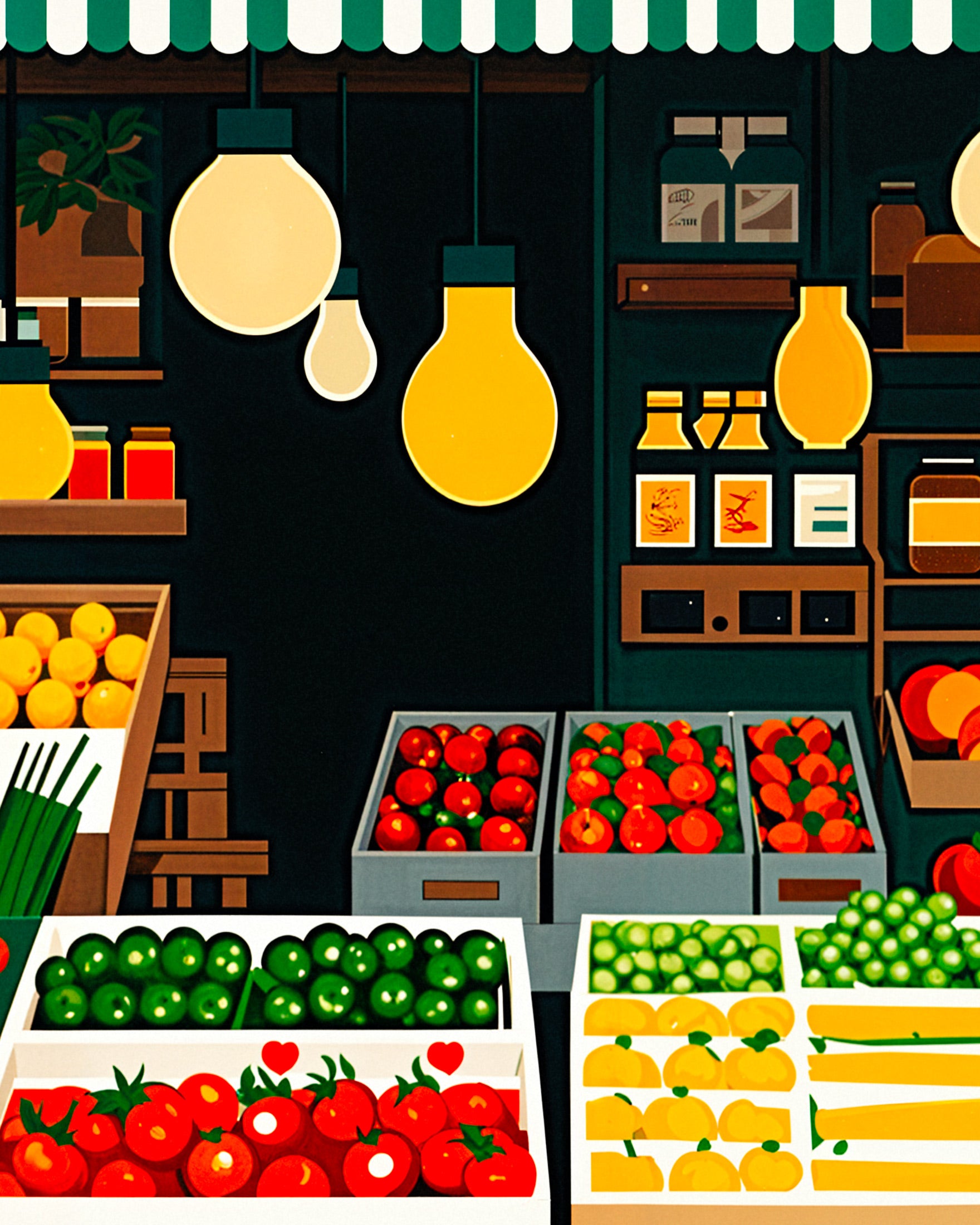 Negozio di alimentari, frutta e verdura - Poster