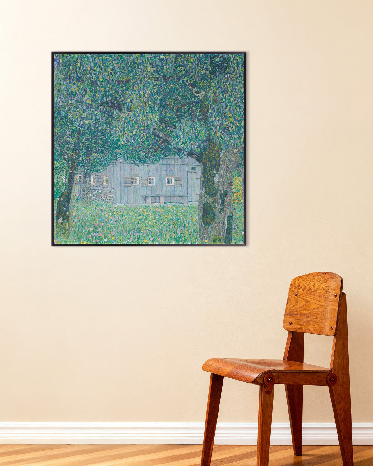 Poster Casa colonica a Buchberg (1911) di Gustav Klimt con cornice in metallo
