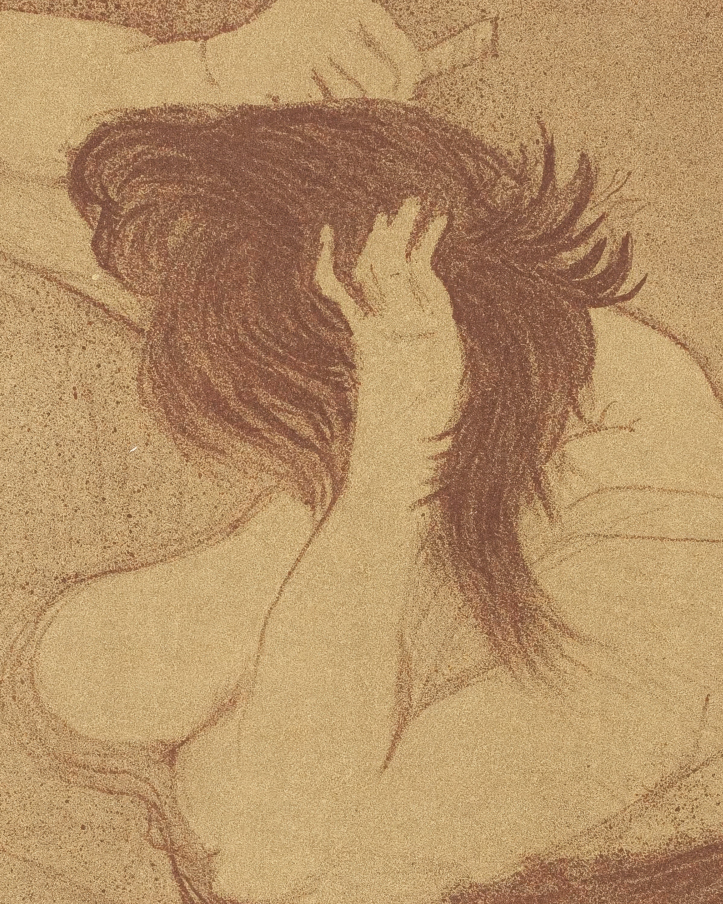 Donna che si pettina (Femme qui se peigne) (1896) di Henri de Toulouse-Lautrec Poster
