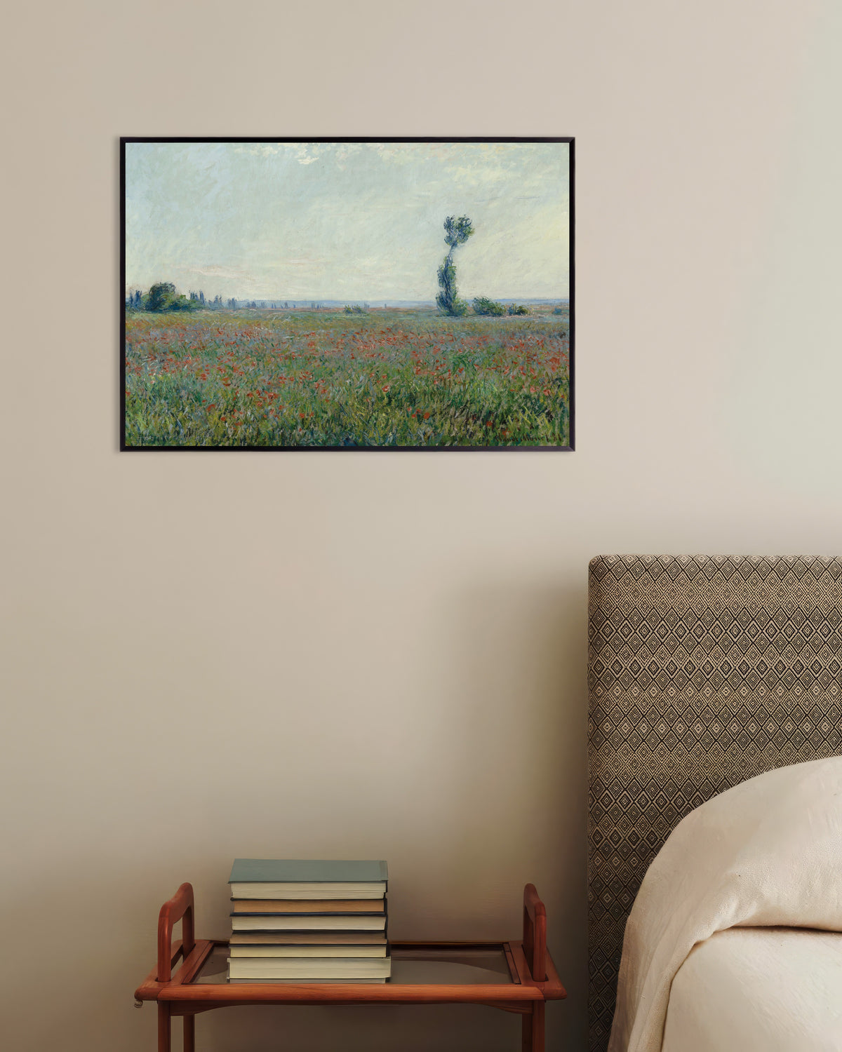 Poster Campo di papaveri di Claude Monet con cornice in metallo