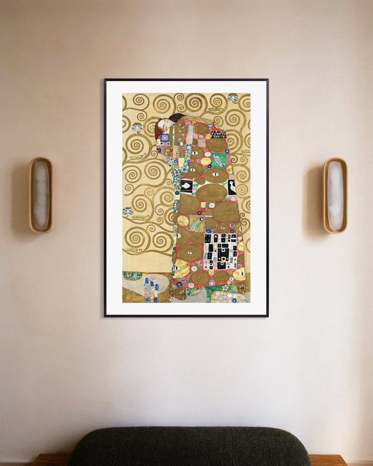 Poster di Compimento, Fregio di Stoclet (1910–1911) di Gustav Klimt, con cornice in metallo