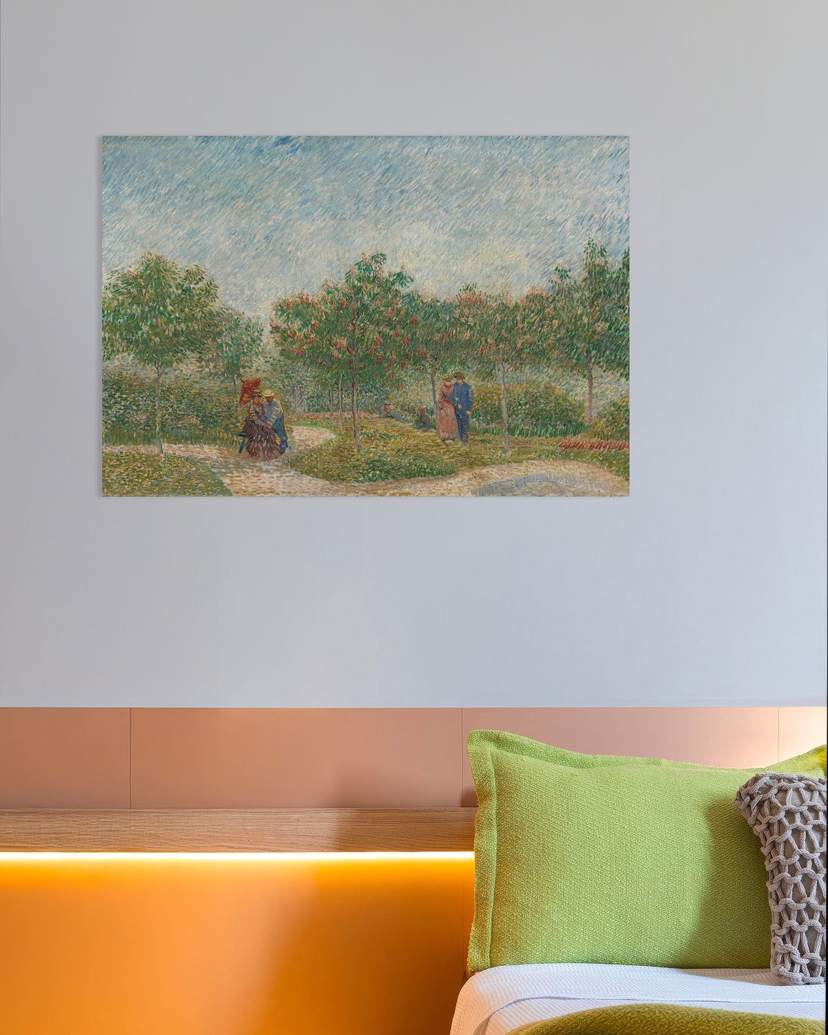 Poster di Giardino con coppie che si corteggiano, Square Saint-Pierre (1887) di Vincent van Gogh