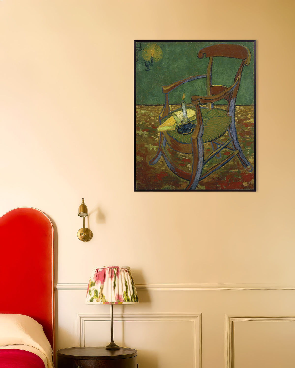 Poster La sedia di Gauguin (1888) di Vincent van Gogh, con cornice in metallo