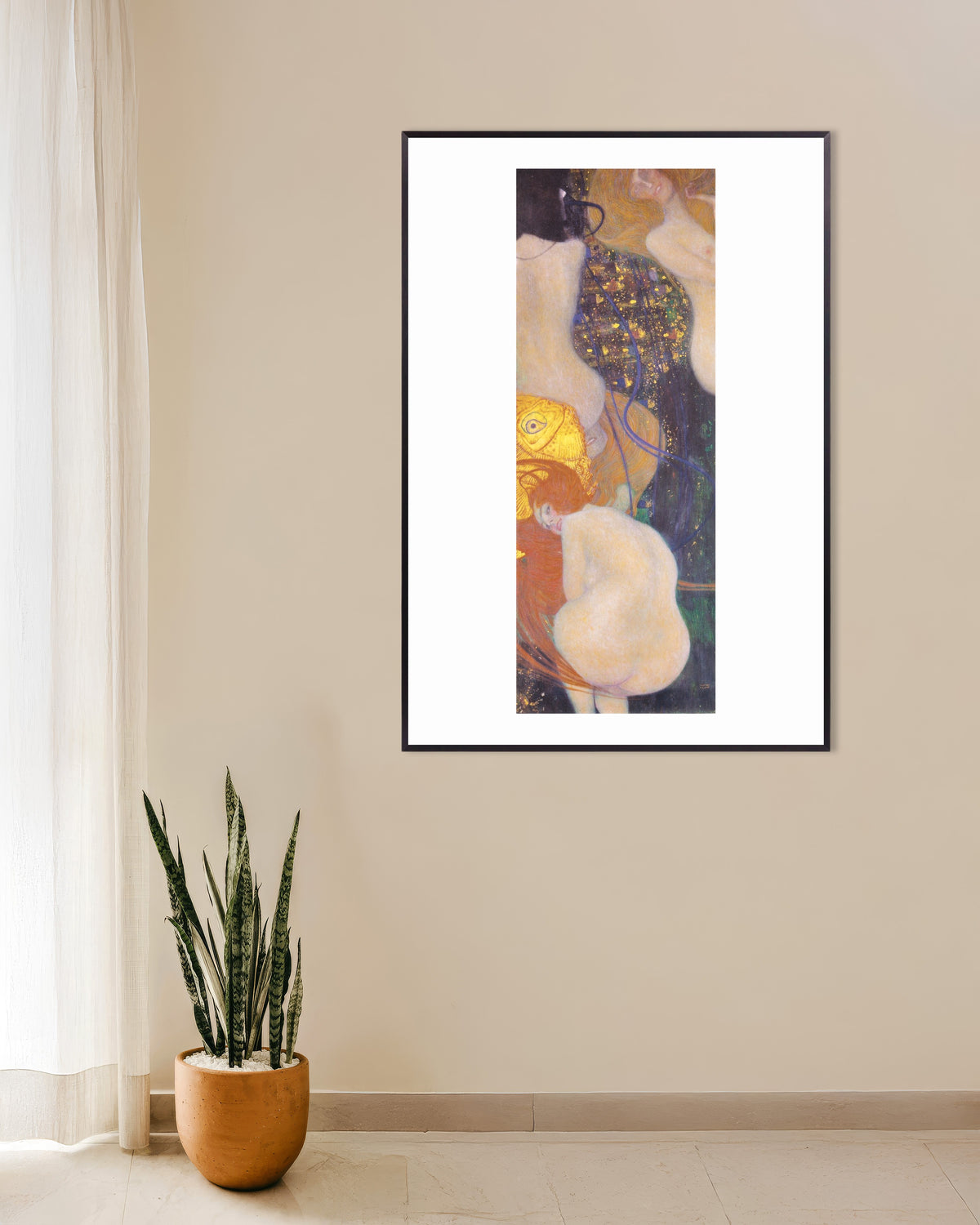 Poster Pesci d'oro (1901–1902) di Gustav Klimt con cornice in metallo