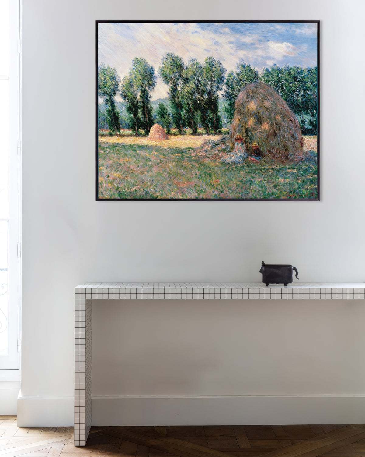 Poster Covoni (1885) di Claude Monet con cornice in metallo