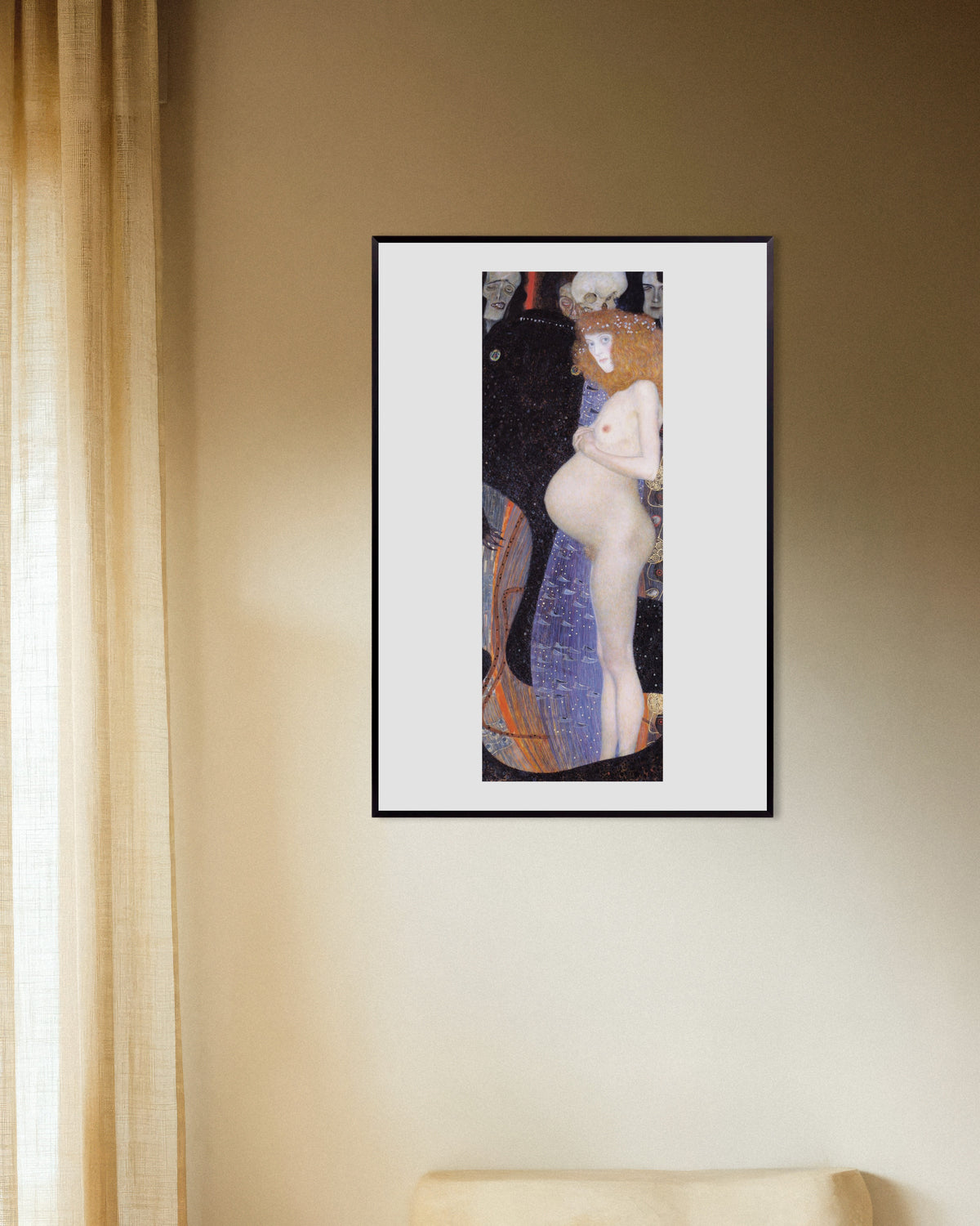 Poster La speranza I (1903) di Gustav Klimt con cornice in metallo