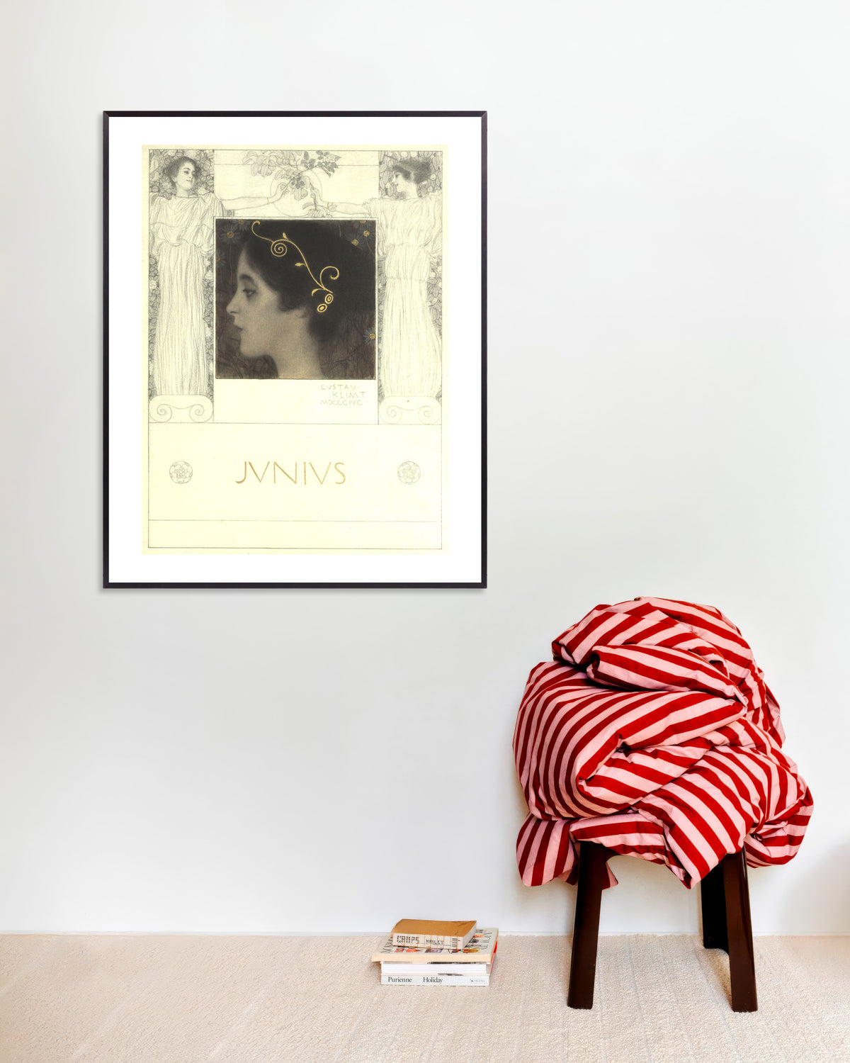 Poster Junius (1896) di Gustav Klimt con cornice in metallo