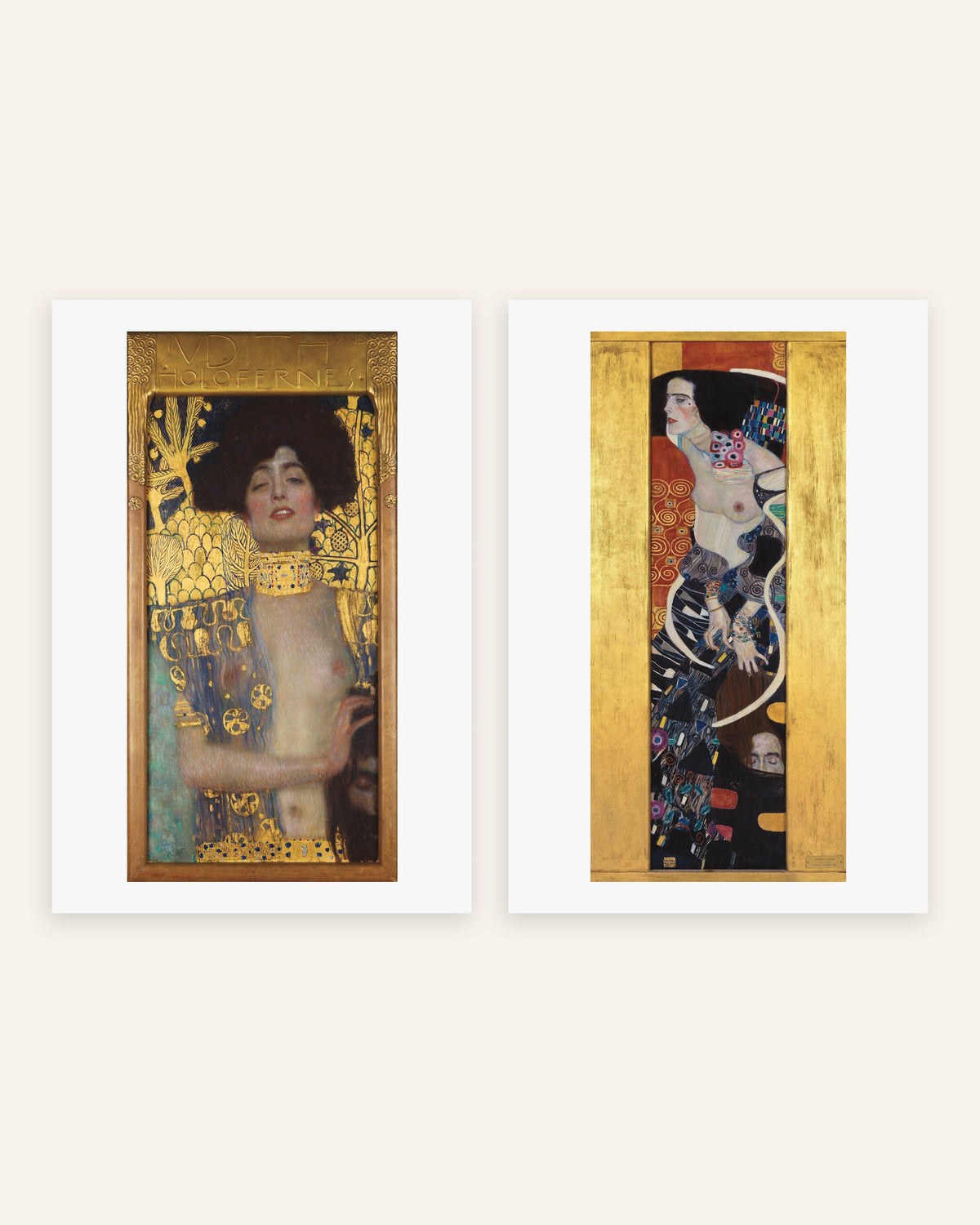 Poster Klimt, set da 2: Giuditta I e Giuditta II, senza cornice