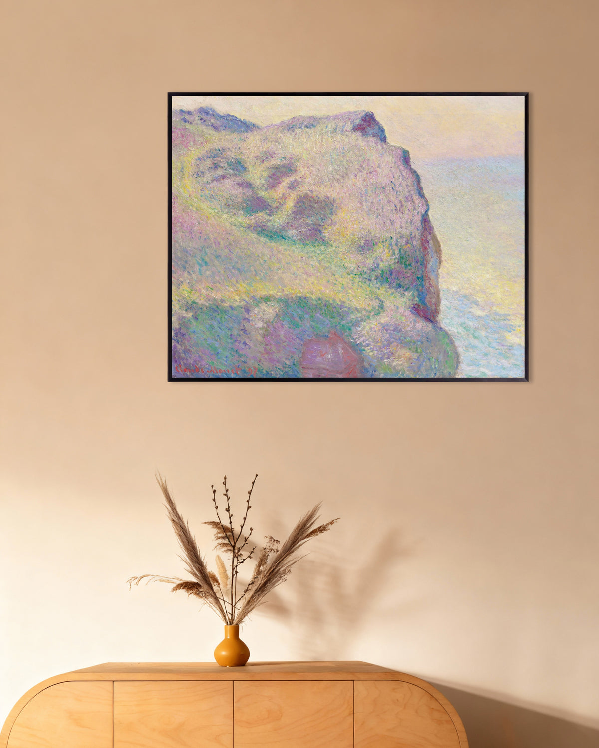 Poster La Pointe du Petit Ailly (1897) di Claude Monet con cornice in metallo