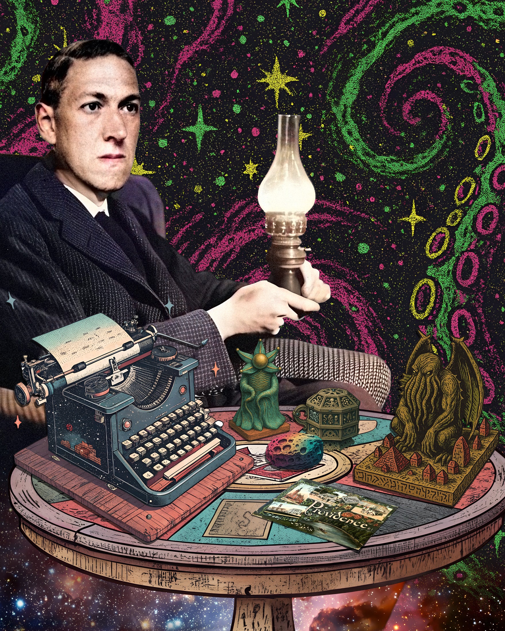 Stampe di H.P. Lovecraft - Ritratto di Orrore Cosmico Poster