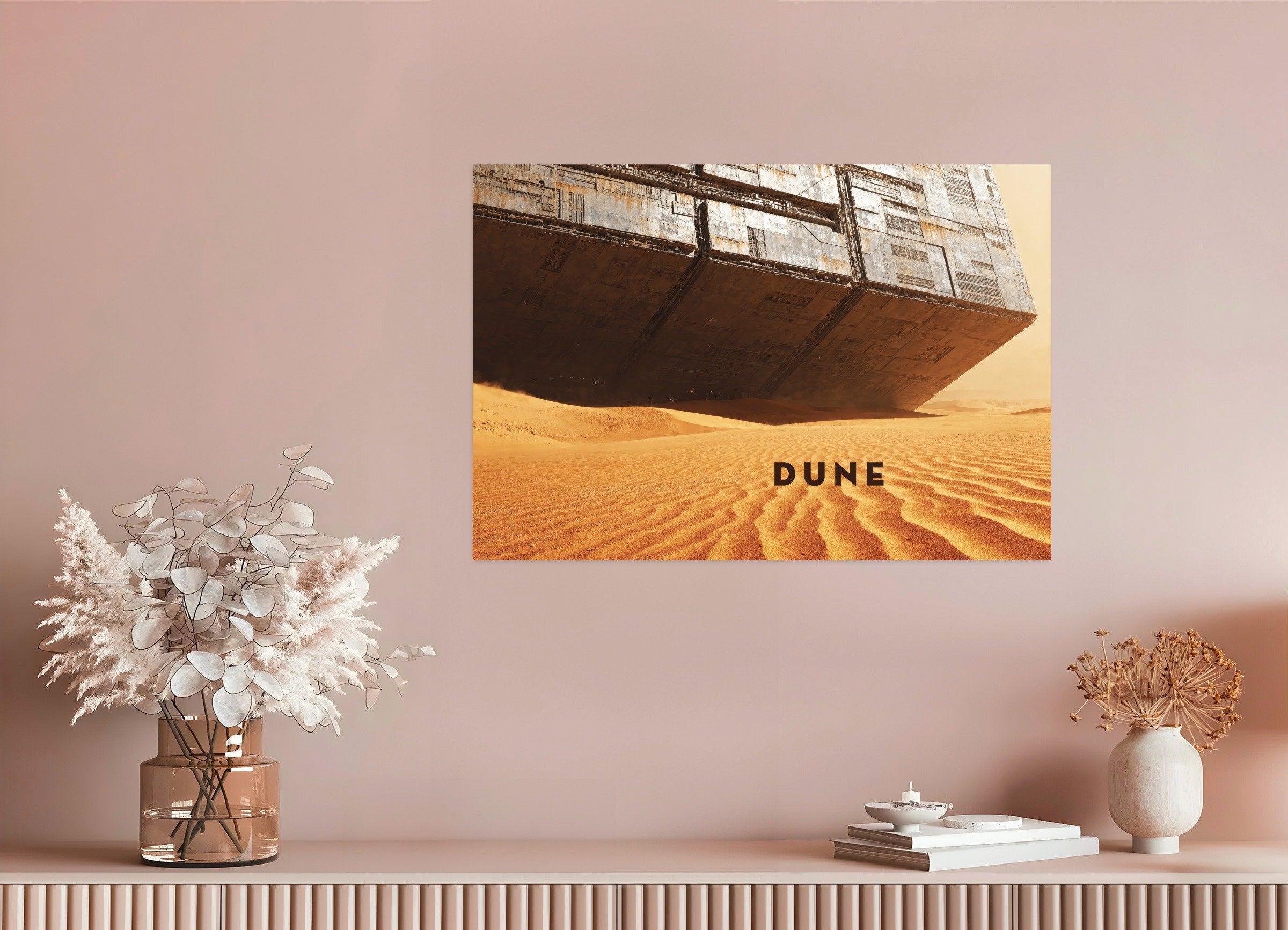 Poster of Massive Desert Structure - Dune Poster, Sci-Fi Sand Art Print