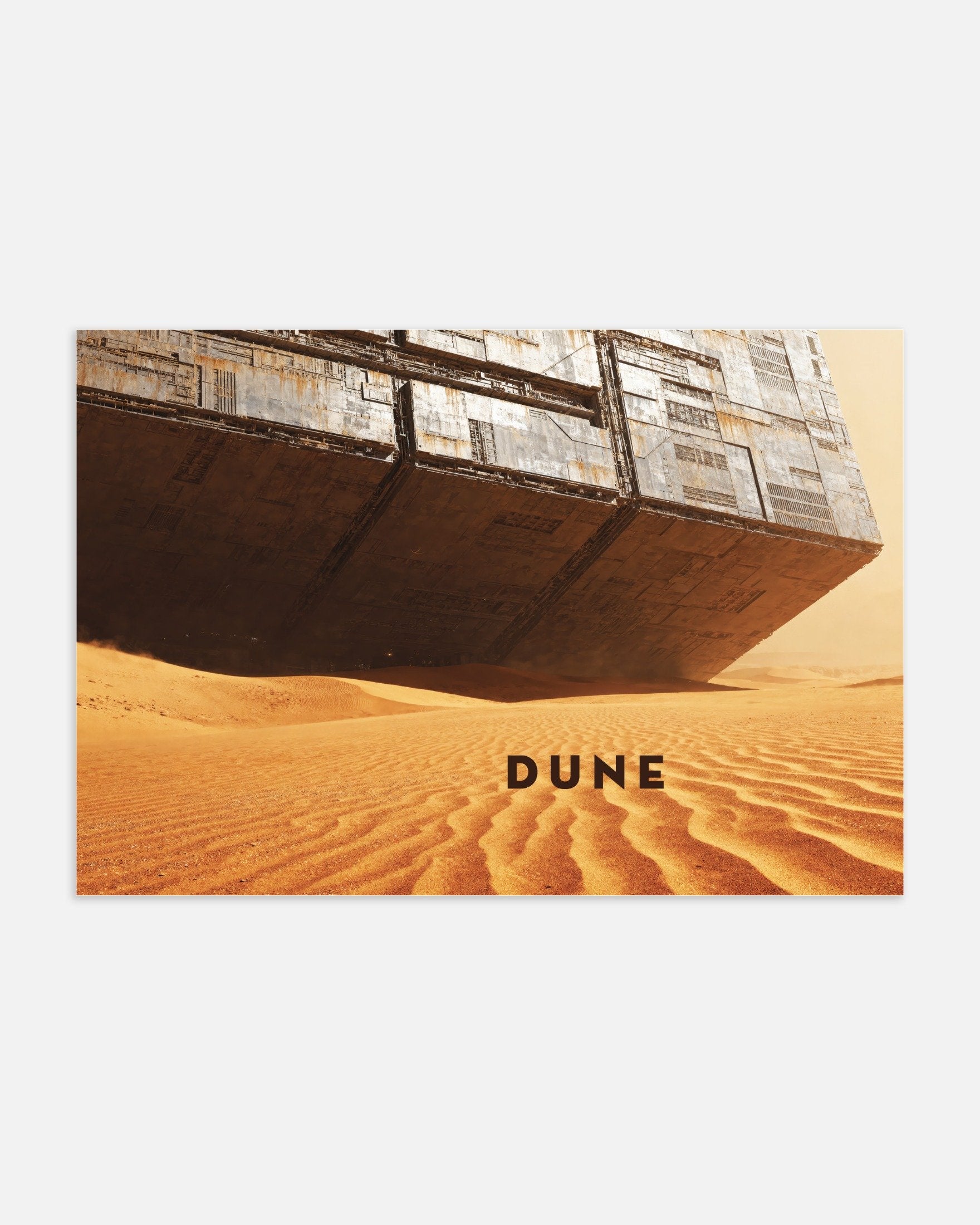 Poster of Massive Desert Structure - Dune Poster, Sci-Fi Sand Art Print, thumbnail