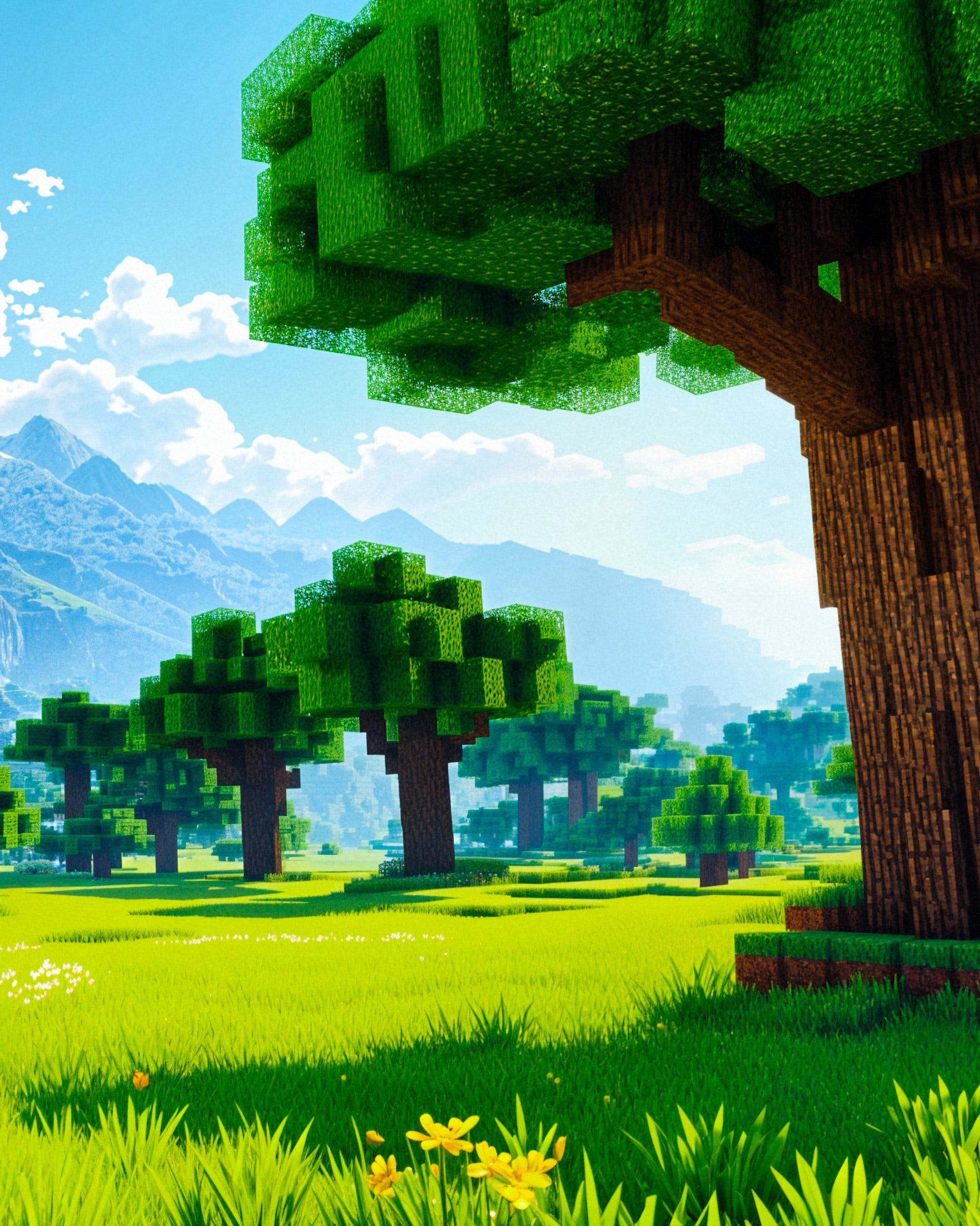 Minecraft, bellissimo paesaggio - Poster