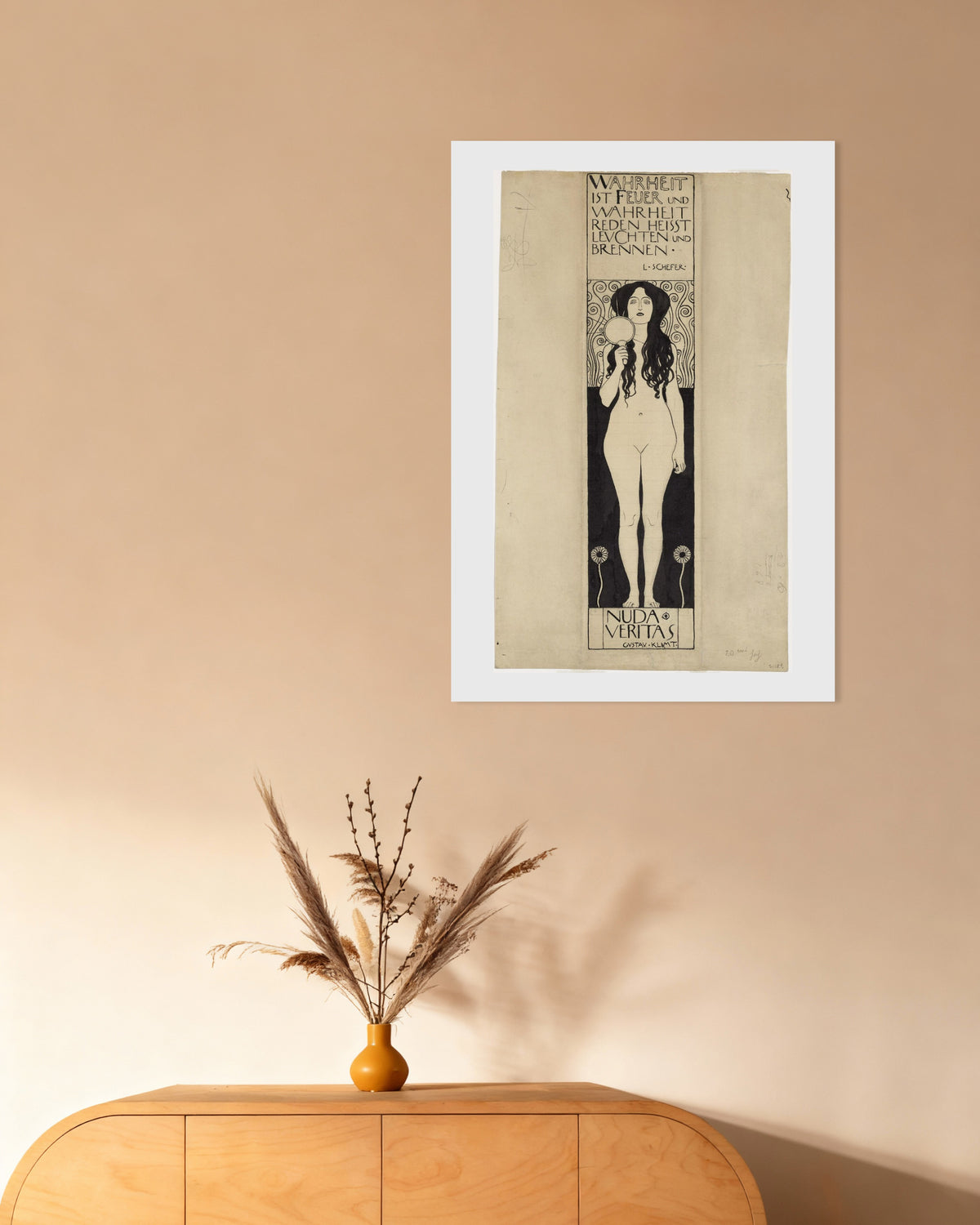 Poster Nuda Veritas (1898) di Gustav Klimt