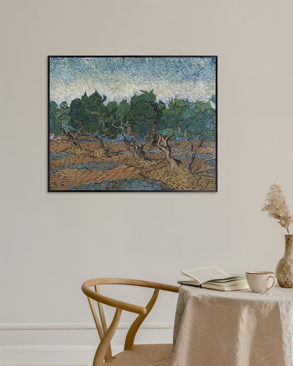 Poster di Uliveto (1889) di Vincent van Gogh, con cornice in metallo