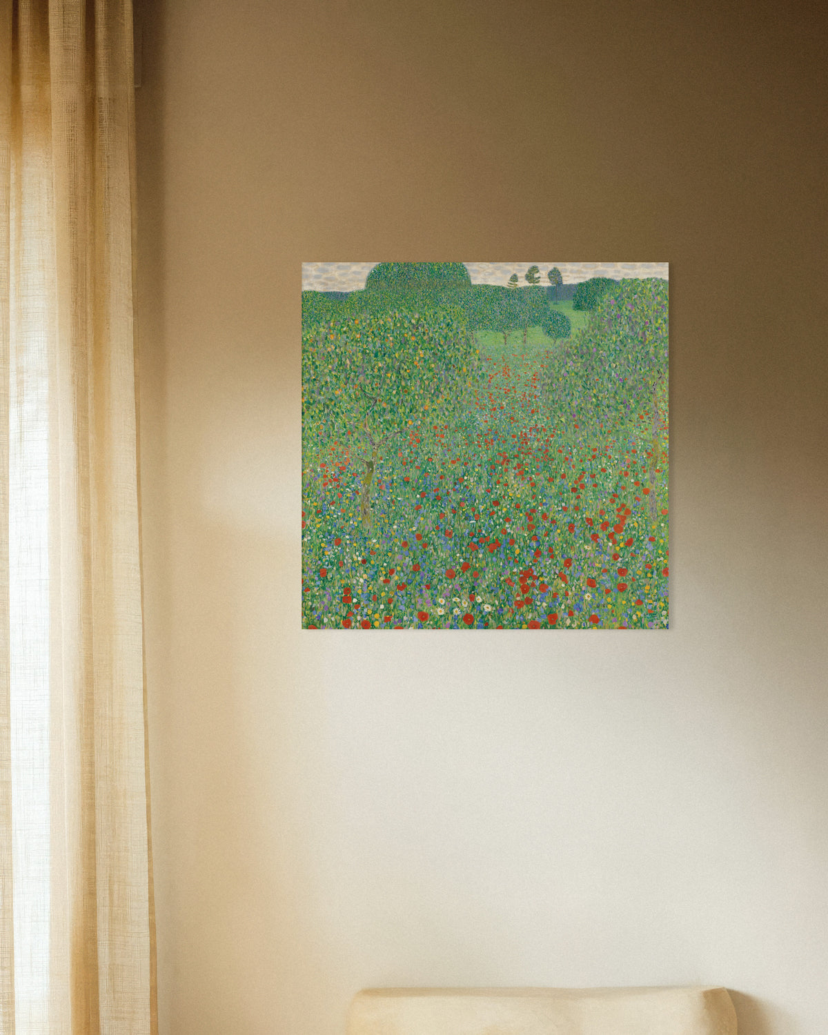 Poster Campo di papaveri (1907) di Gustav Klimt