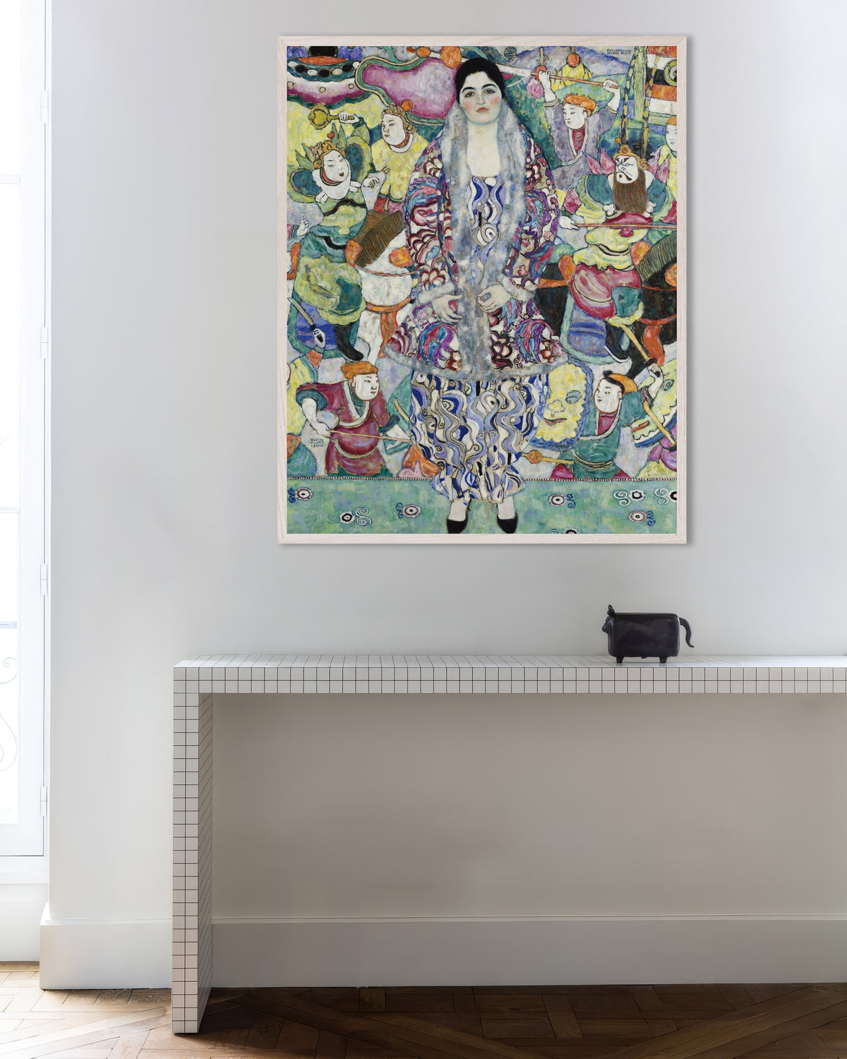 Poster di Ritratto di Friederike Maria Beer (1916) di Gustav Klimt, con cornice in legno bianco