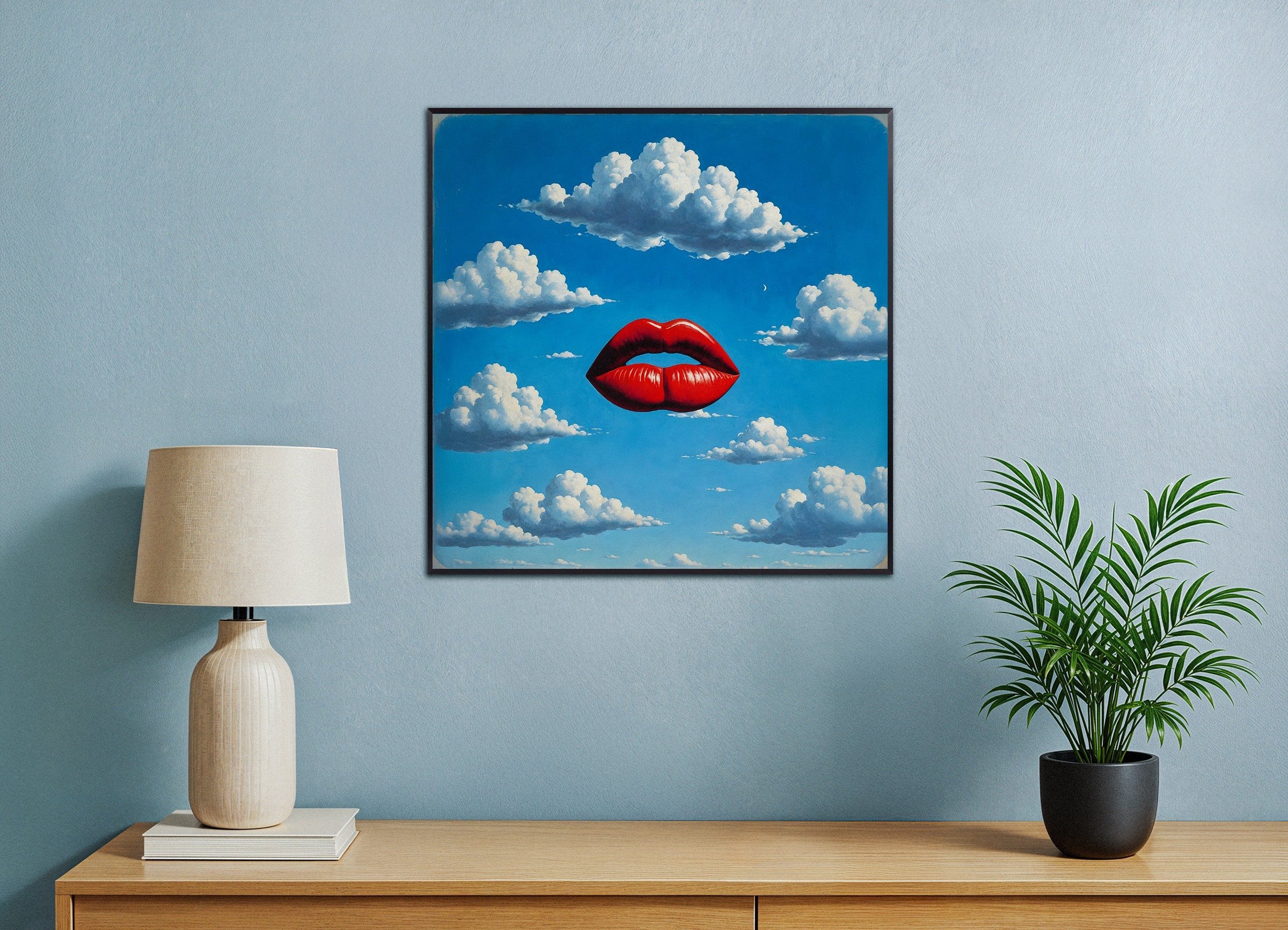 Poster Labbra Rosse – Arte Surrealista Onirica