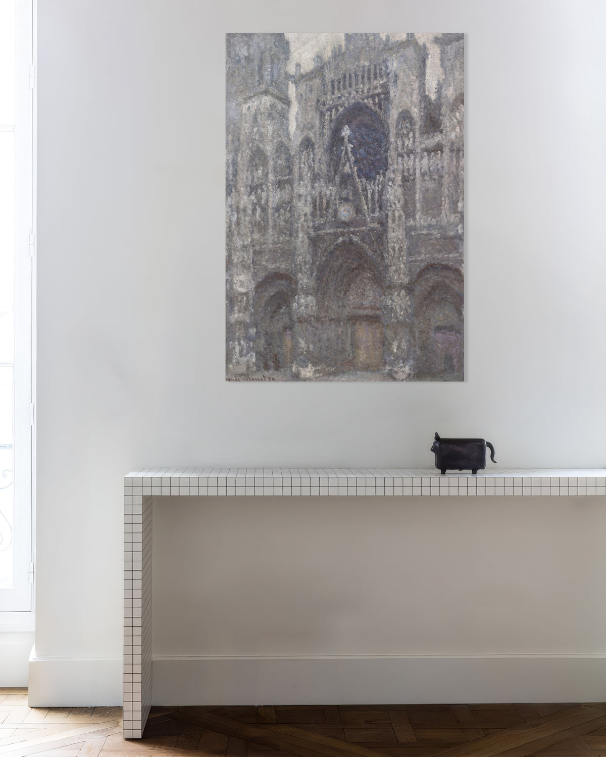 Poster La cattedrale di Rouen, il portale, tempo grigio (1892) di Claude Monet