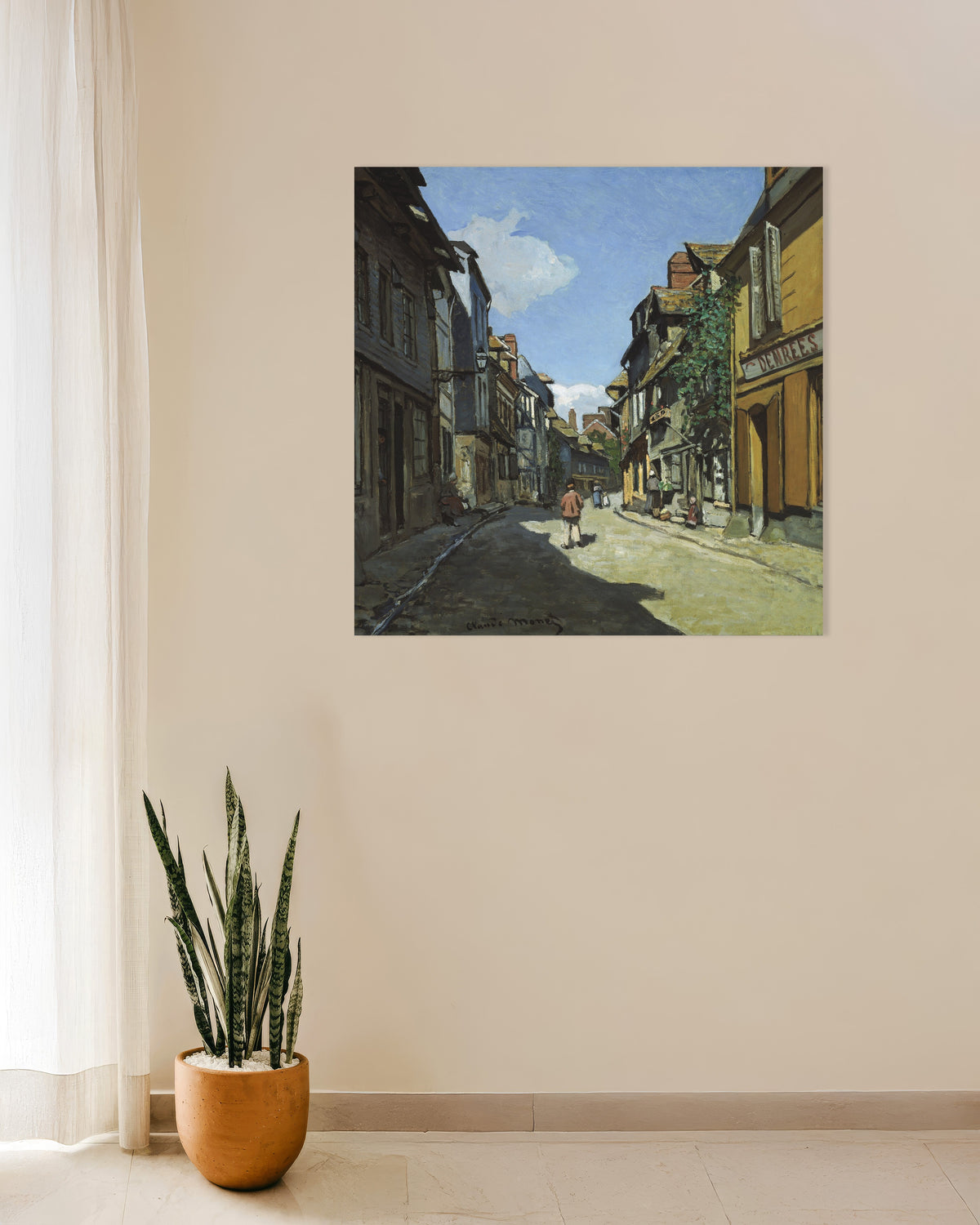 Poster Rue de la Bavole a Honfleur (1864) di Claude Monet